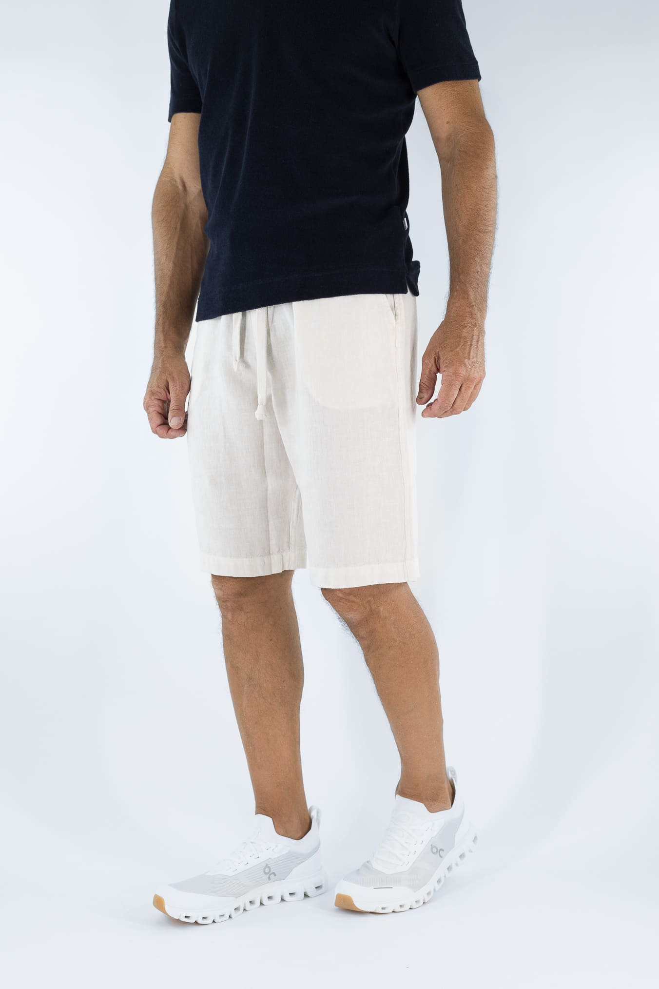 FEDELI Bermuda Lino "Vico" Panna