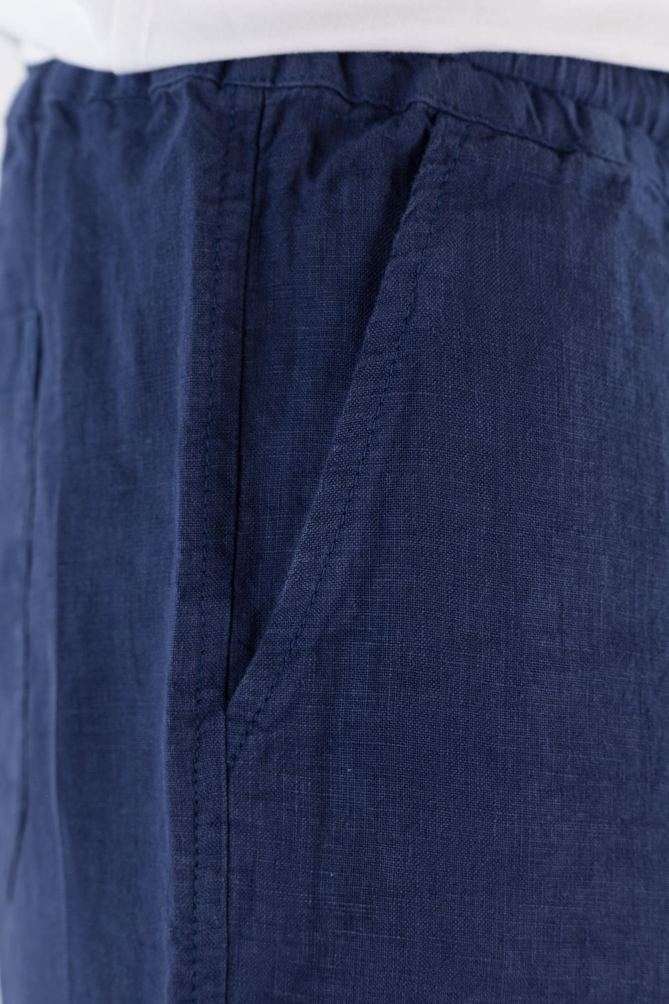 FEDELI Bermuda Lino "Vico" Blu