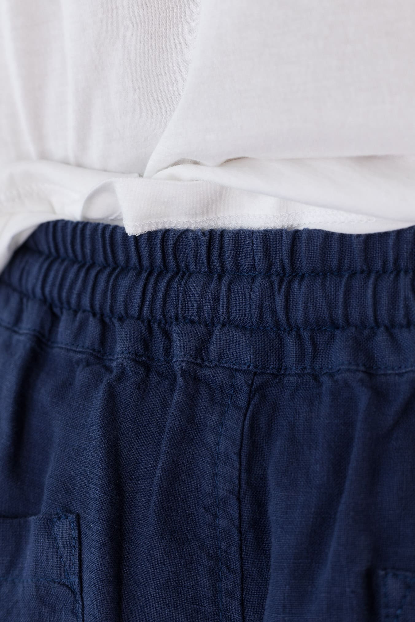 FEDELI Bermuda Lino "Vico" Blu