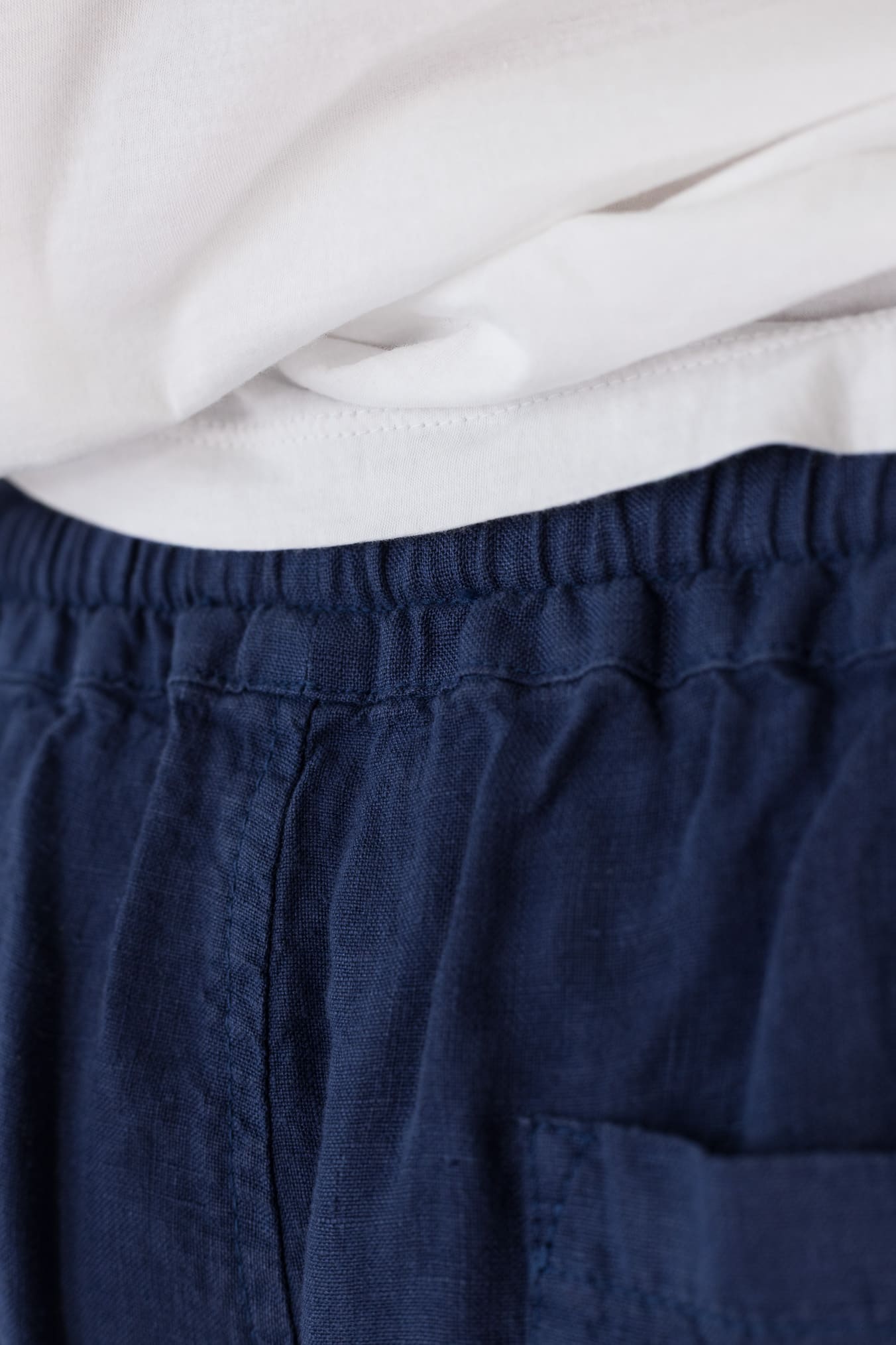 FEDELI Bermuda Lino "Vico" Blu