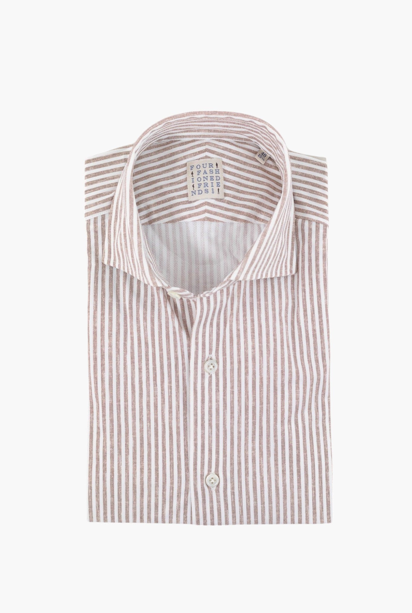 FFF Camicia Active Microfibra Stretch Righe Tortora