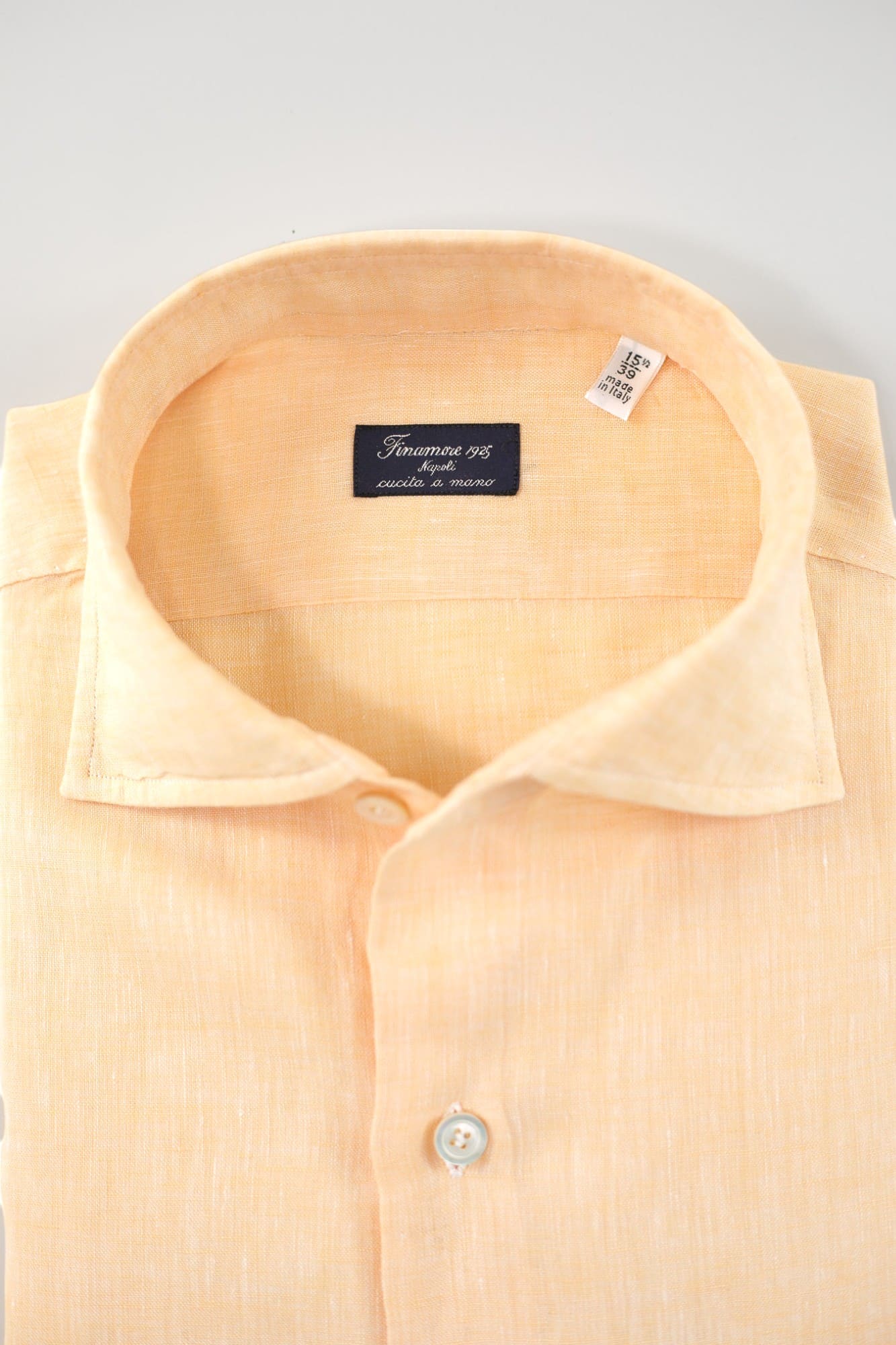 FINAMORE Camicia Napoli Lino Pesca