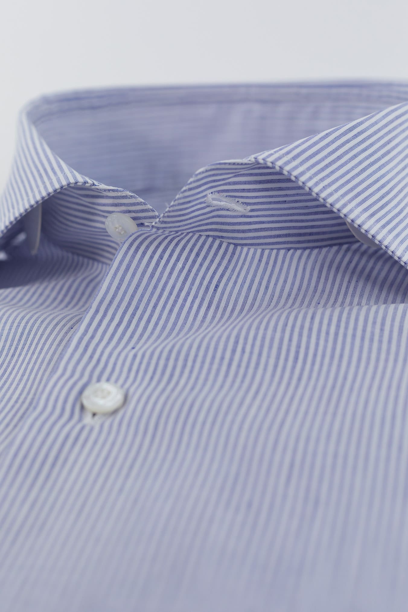 FINAMORE Camicia Napoli Tessuto Riva Righe Blu