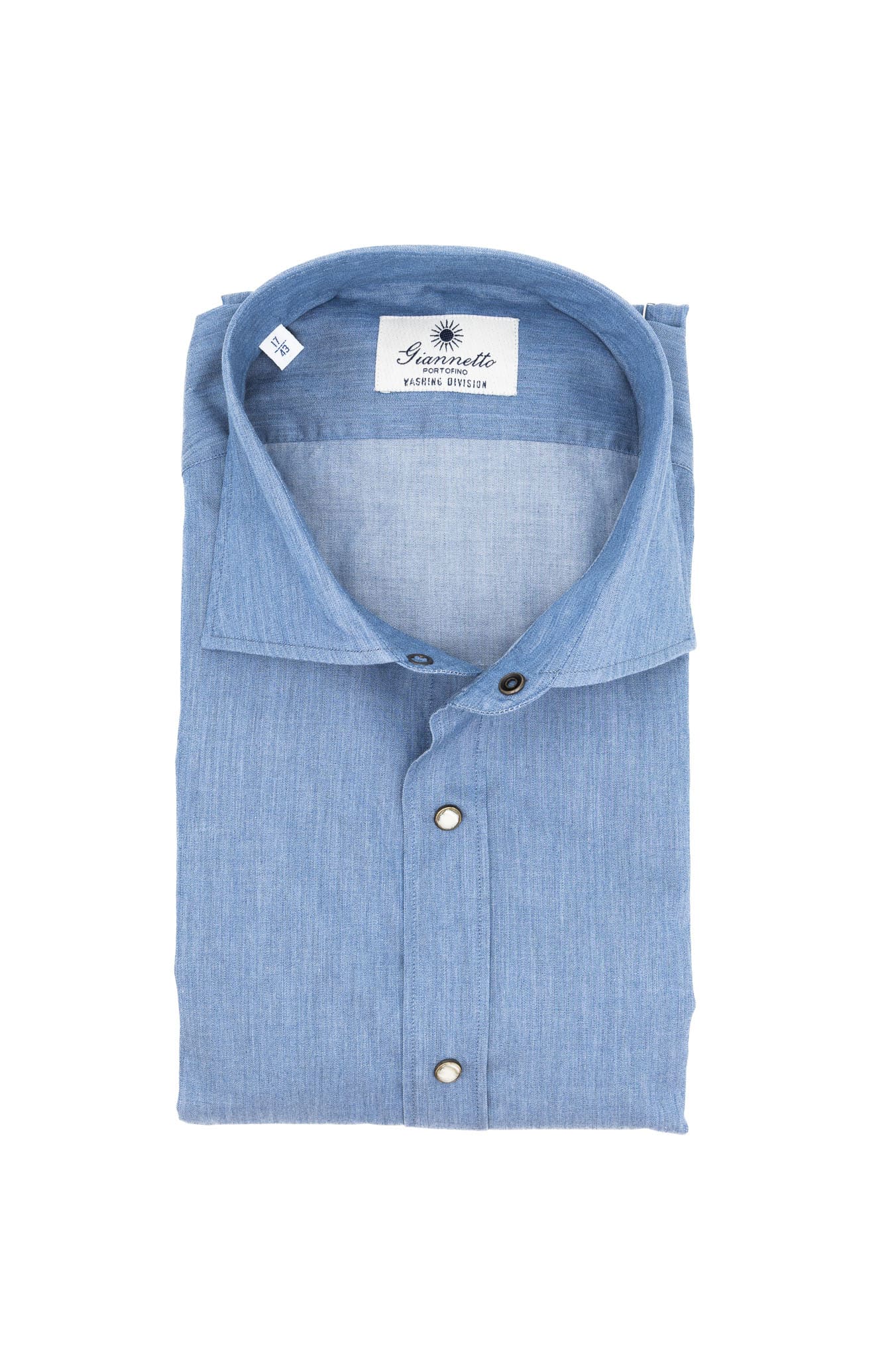 GIANNETTO PORTOFINO Camicia Denim Superlight Comfort Fit