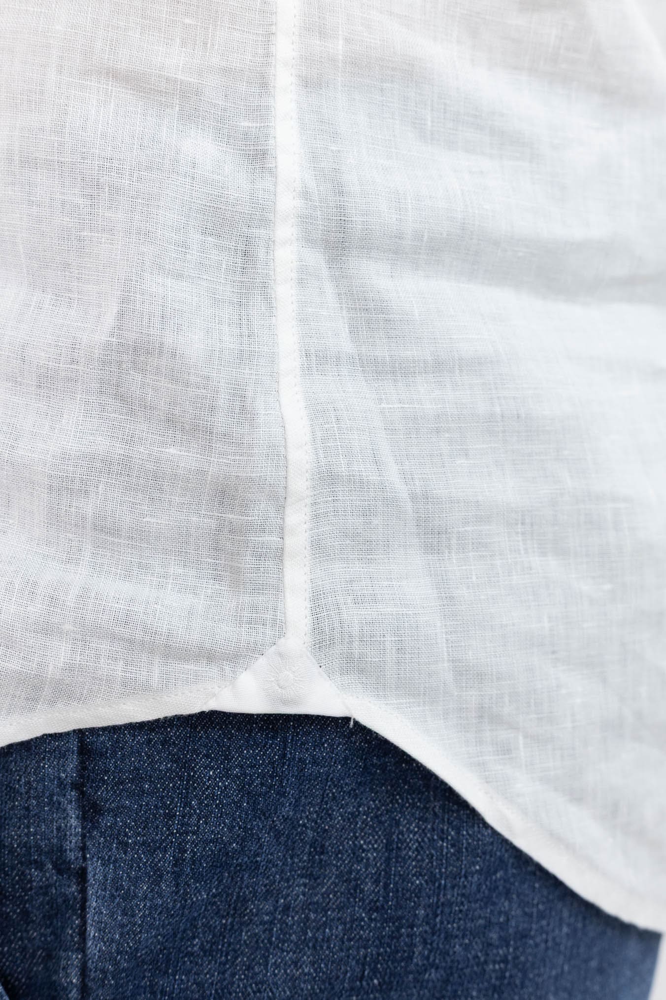 GIANNETTO PORTOFINO Camicia Lino Bianco SLIM FIT