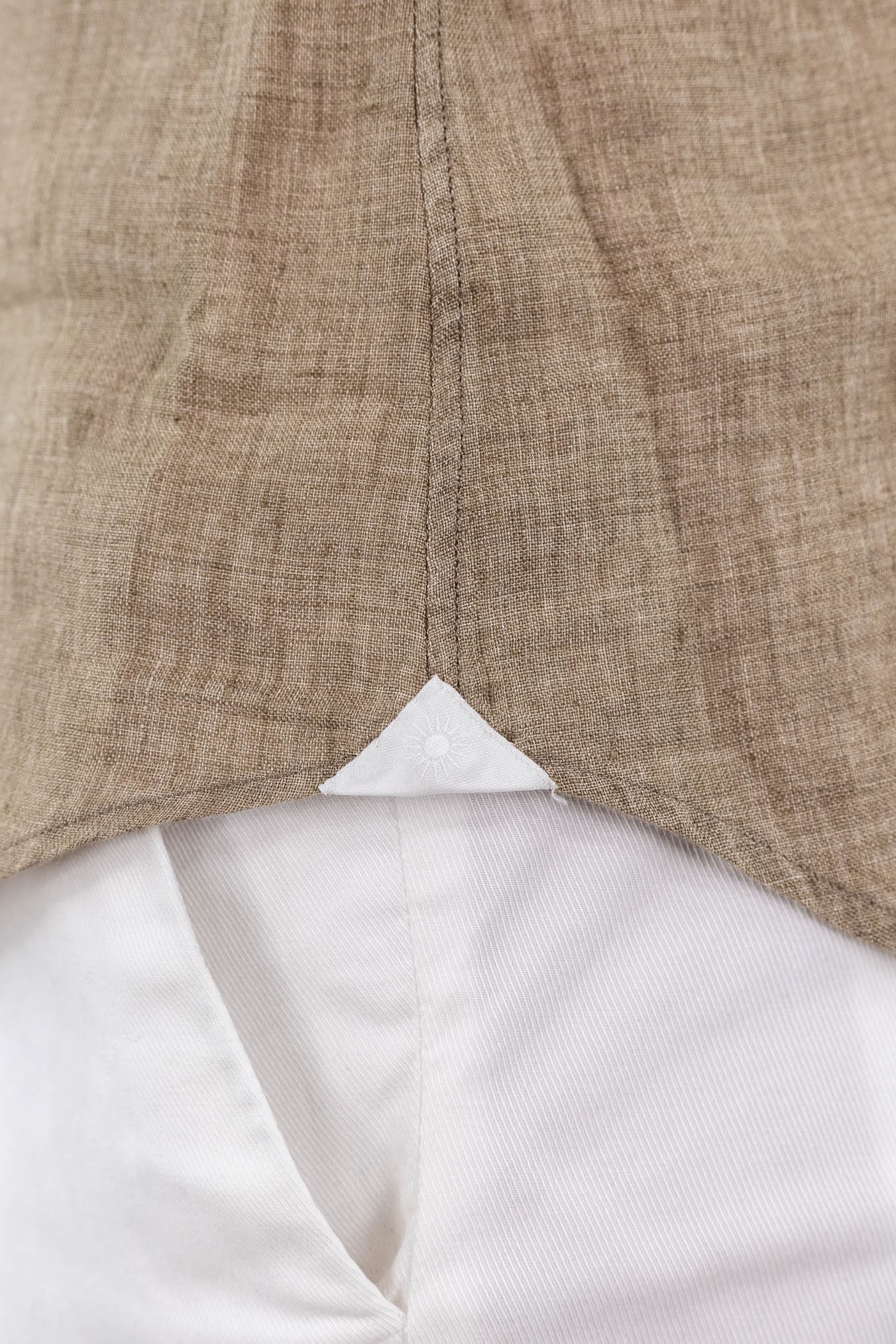 GIANNETTO PORTOFINO Camicia Lino Beige COMFORT FIT