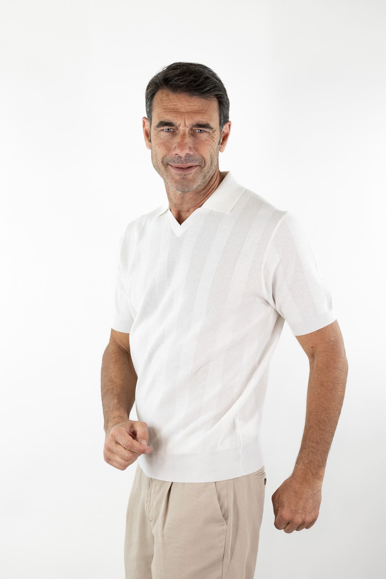 GUARINO Polo Skipper Calciatore Bianco