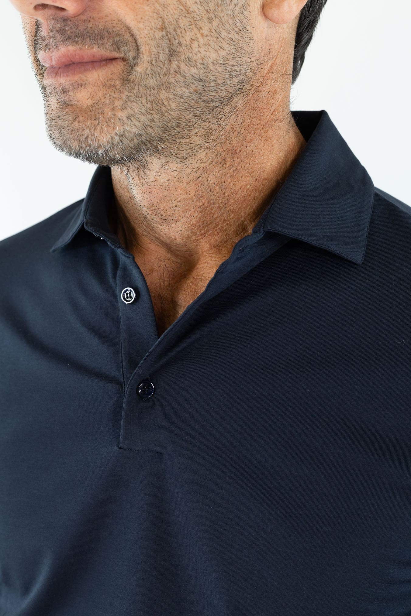 GUARINO Polo Cotone "Ossigeno" Blu Scuro