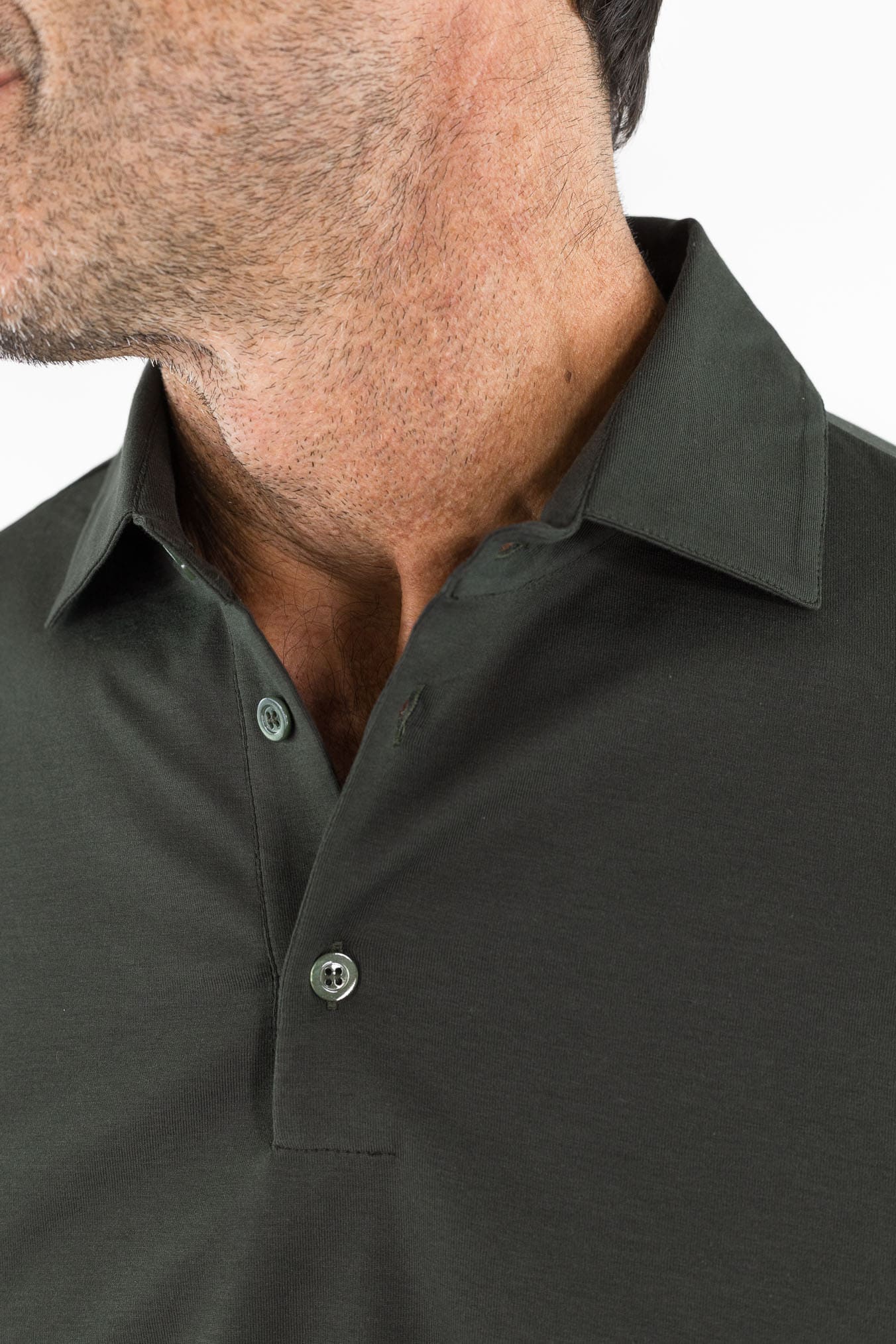 GUARINO Polo Cotone "Ossigeno" Verde Militare