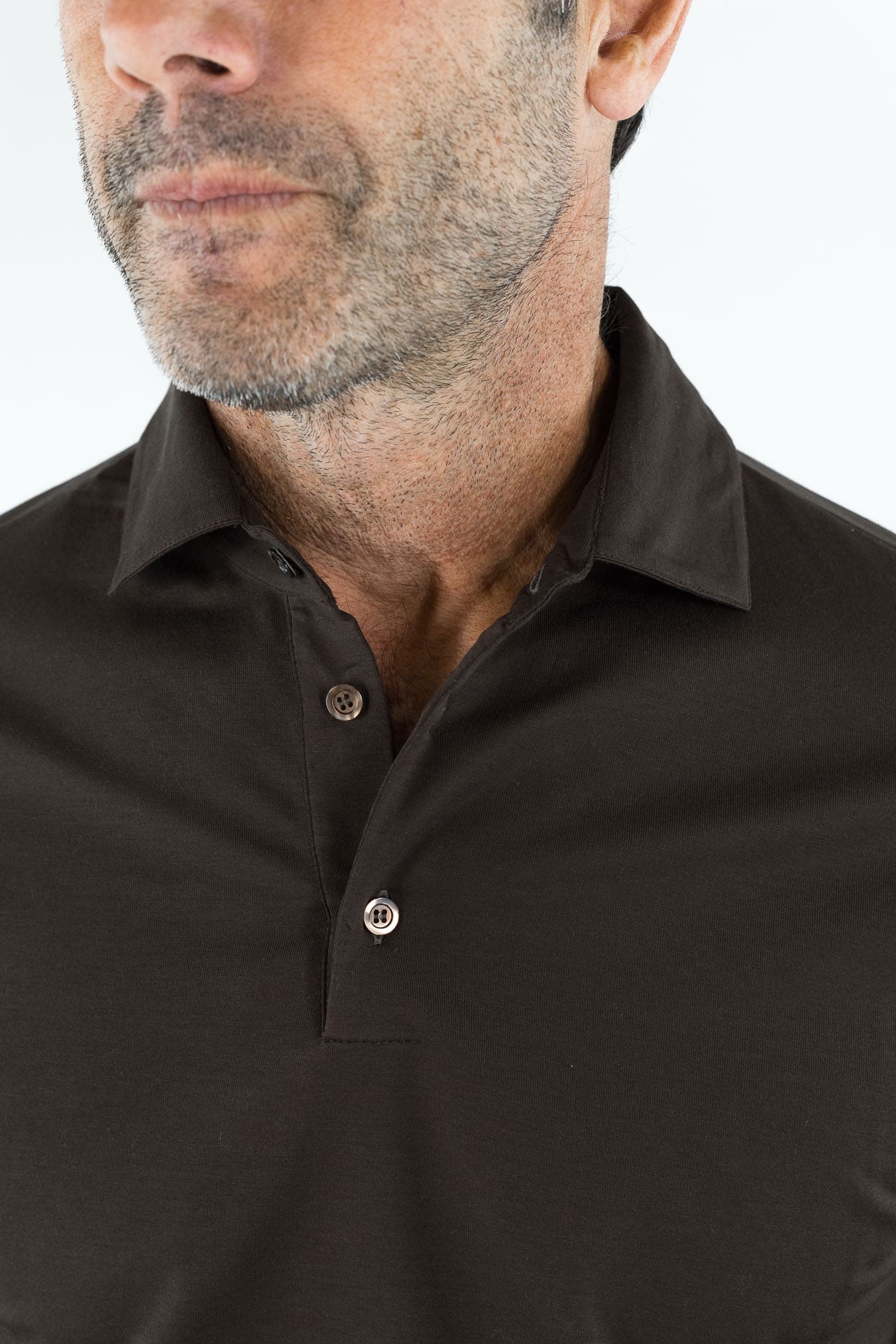 GUARINO Polo Cotone "Ossigeno" Moro