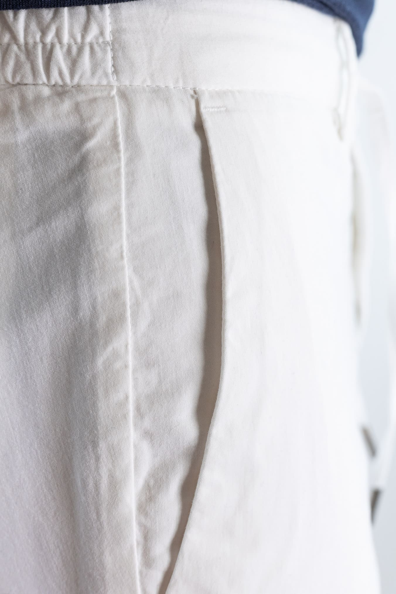 GUARINO Pantaloni Supersoft Coulisse Stretch Bianco