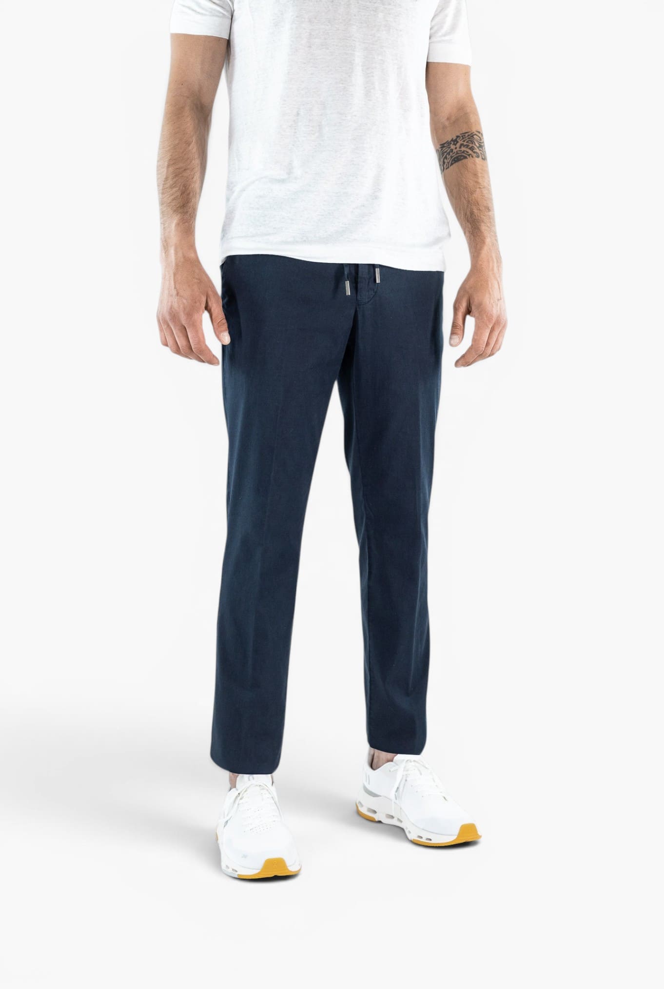 GUARINO Pantaloni Supersoft Coulisse Stretch Blu