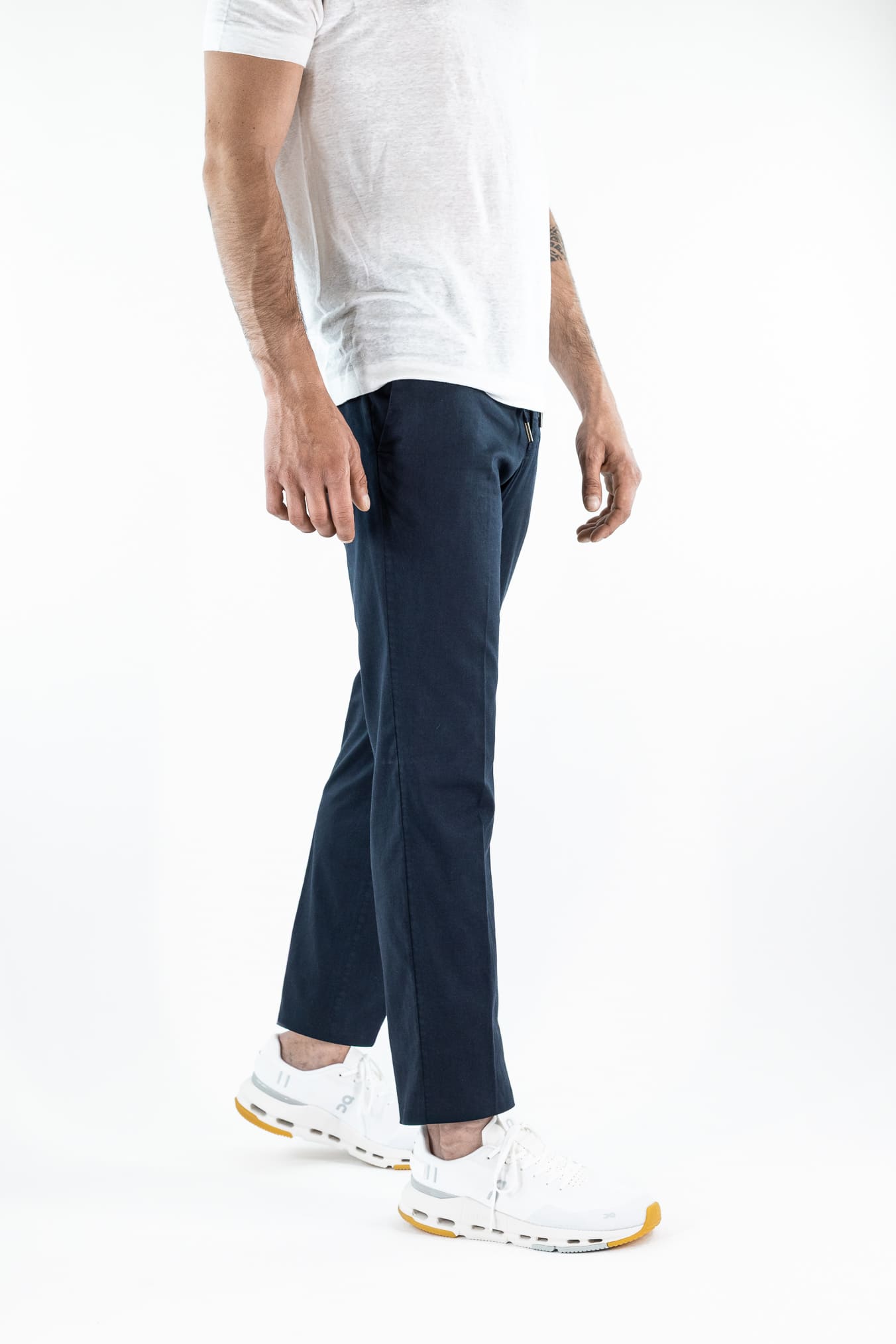 GUARINO Pantaloni Supersoft Coulisse Stretch Blu
