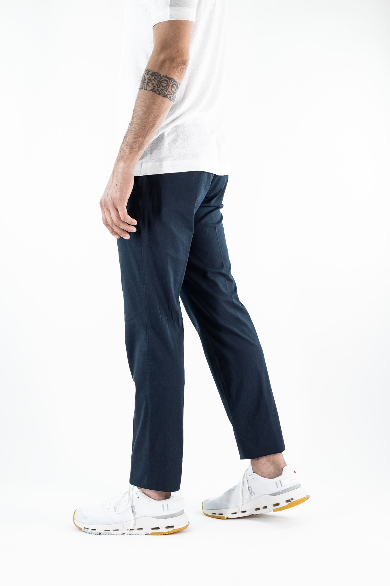 GUARINO Pantaloni Supersoft Coulisse Stretch Blu