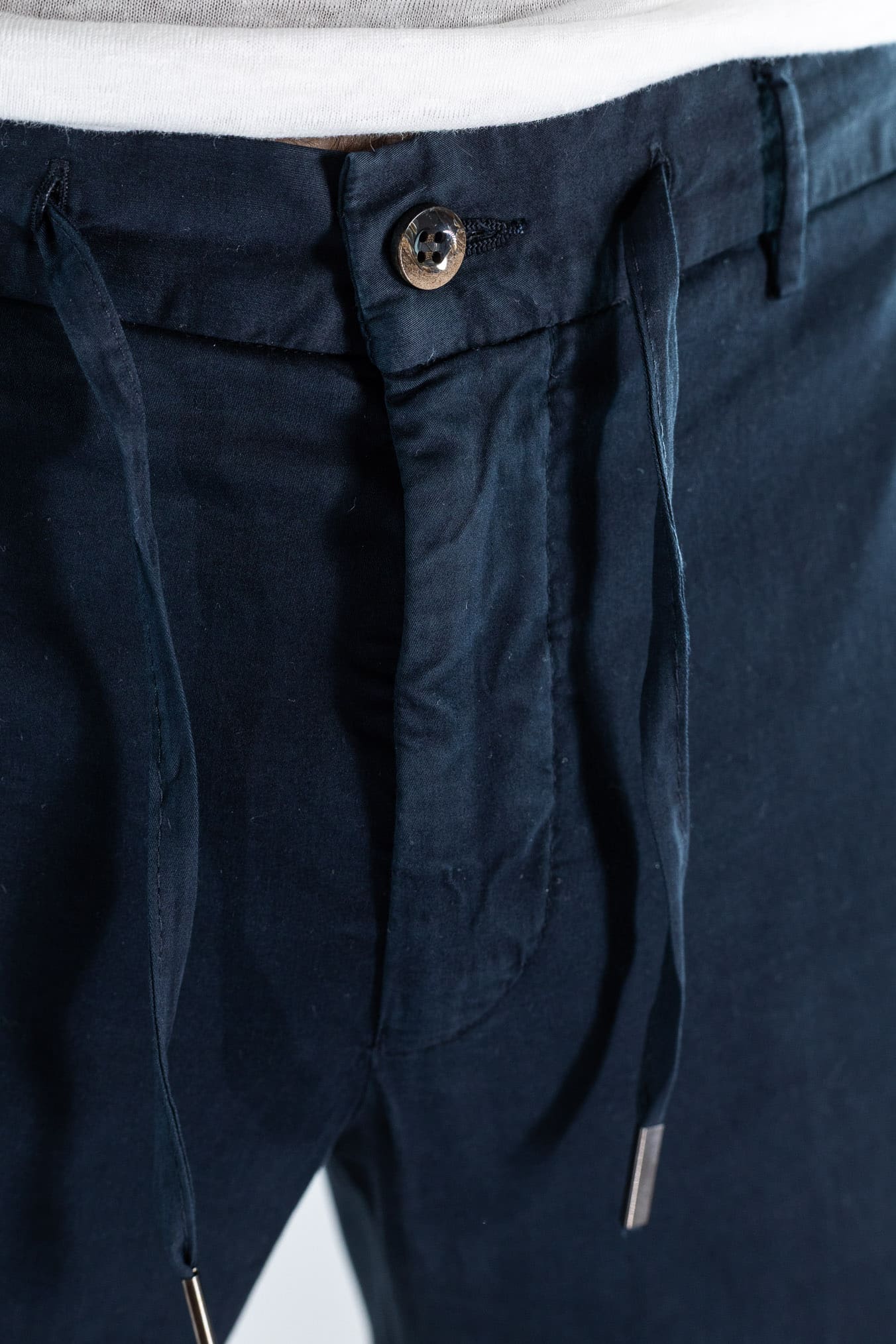 GUARINO Pantaloni Supersoft Coulisse Stretch Blu