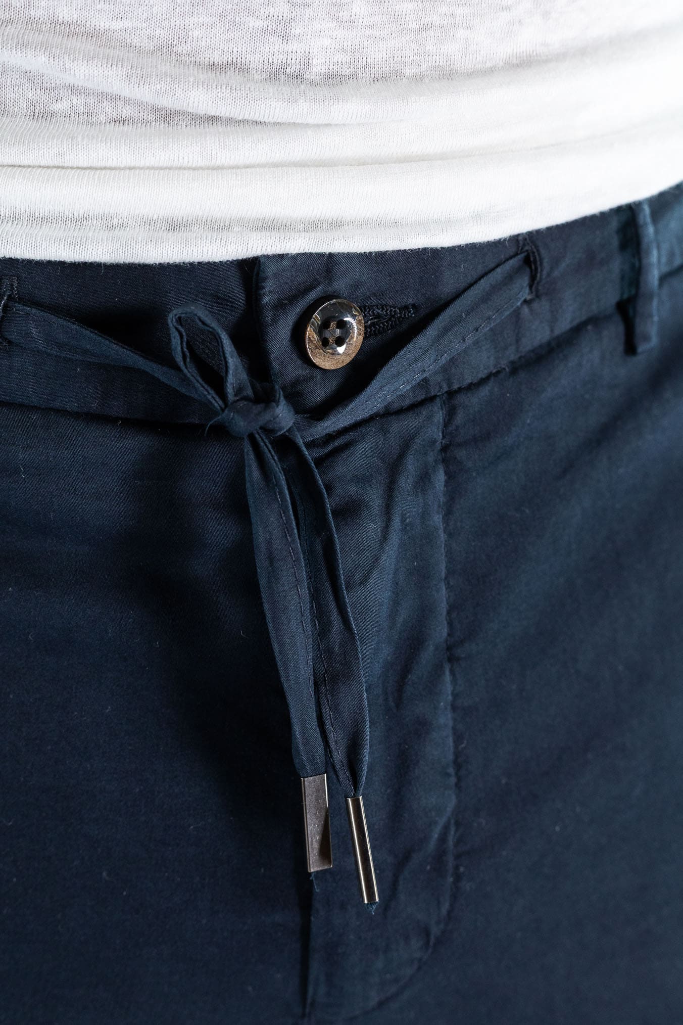 GUARINO Pantaloni Supersoft Coulisse Stretch Blu