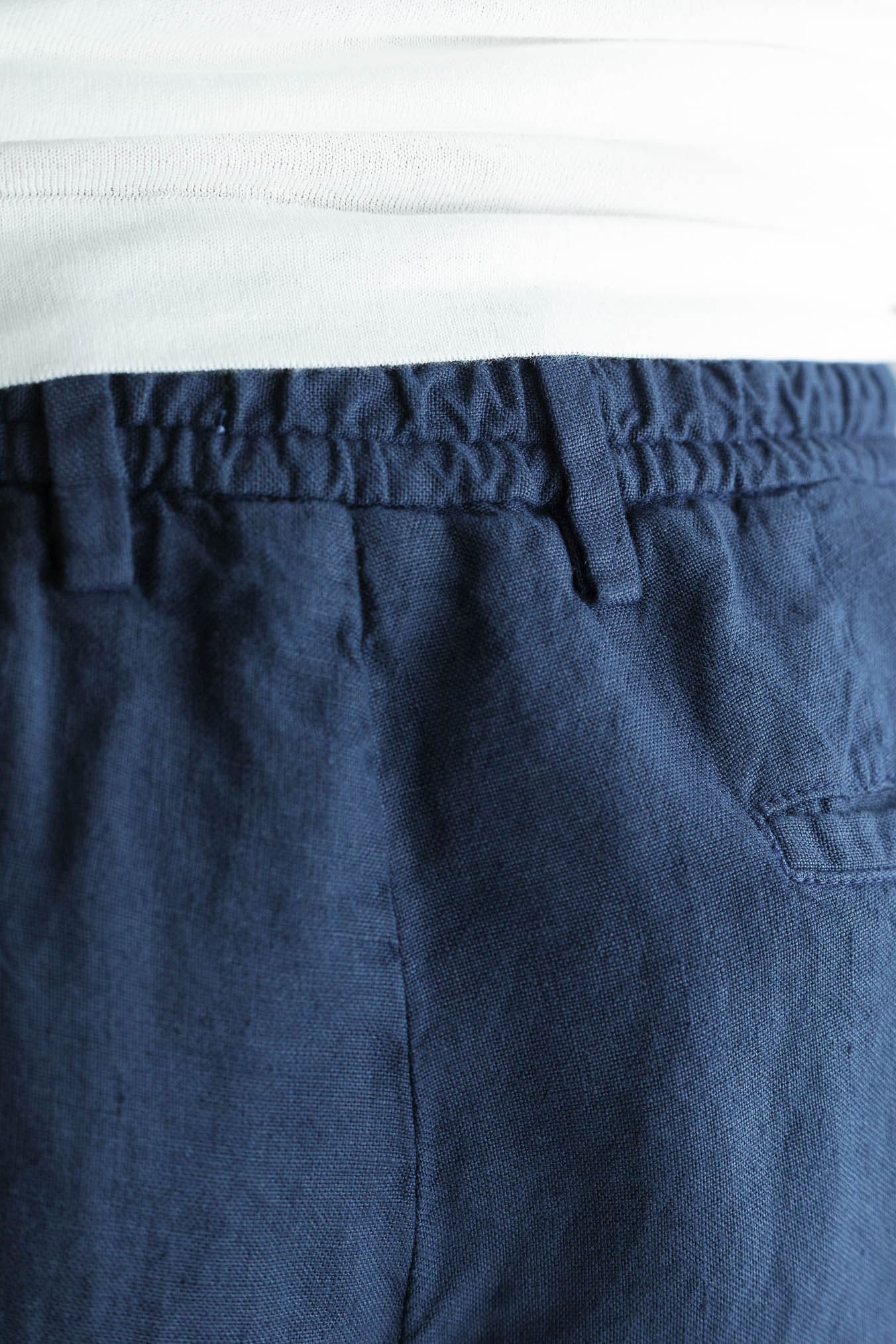 GUARINO Pantaloni Coulisse Lino Blu