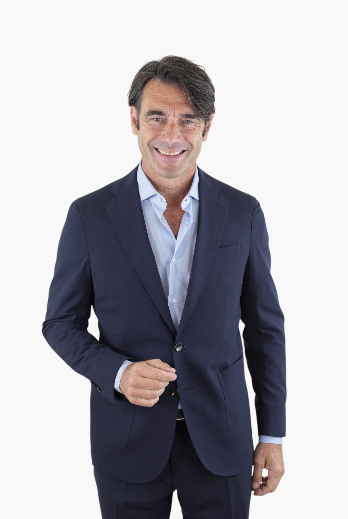 GUARINO Abito Lana Super 130's Blu