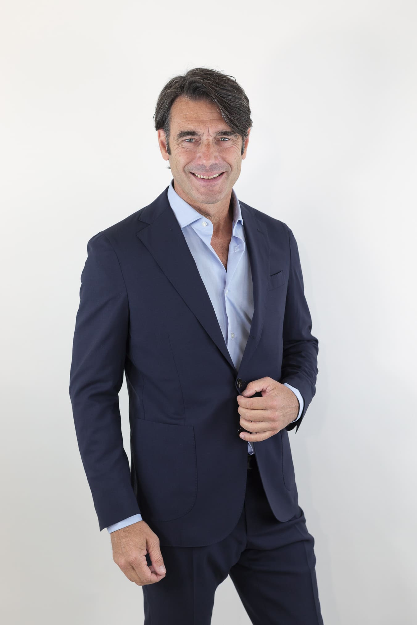 GUARINO Abito Lana Super 130's Blu