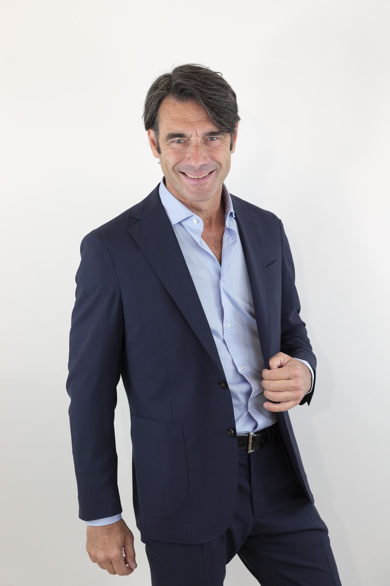 GUARINO Abito Lana Super 130's Blu