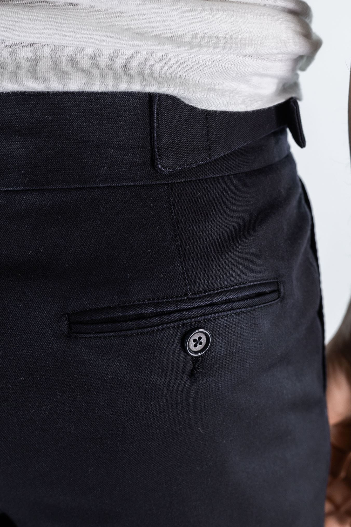 GUARINO Pantaloni Doppia Fibbia Vita Alta Blu