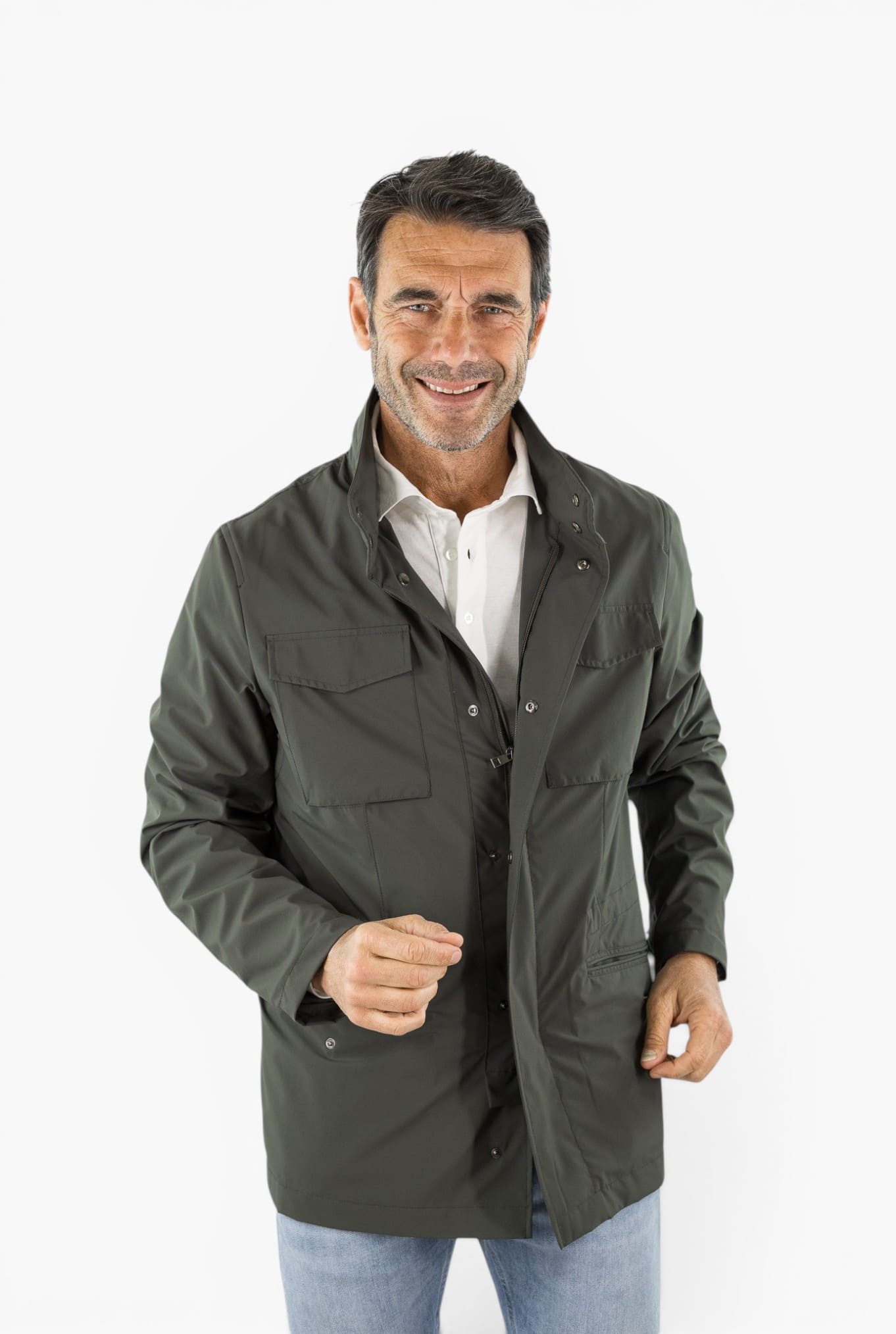 GUARINO Field Jacket Packable Water & Wind Proof Verde