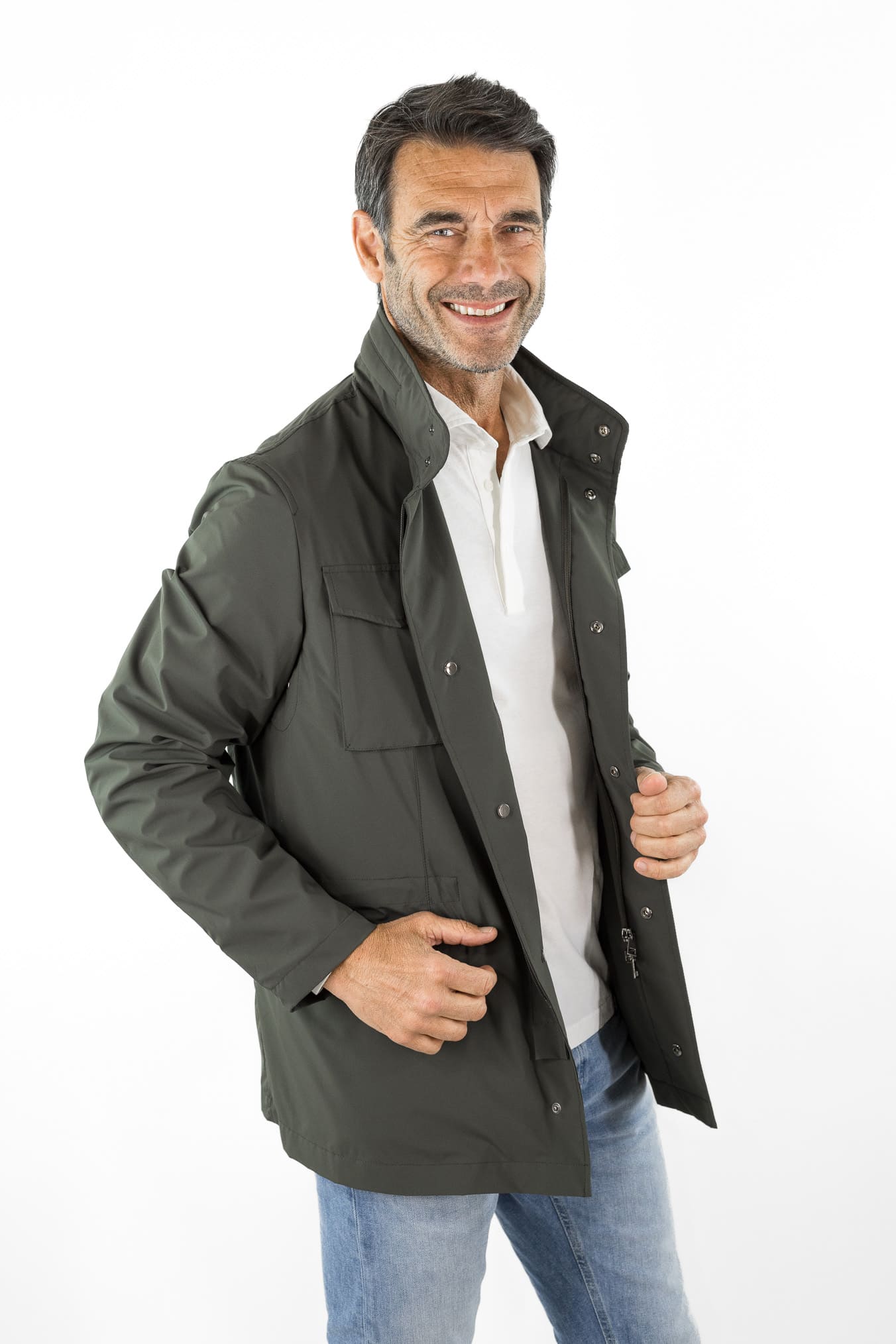 GUARINO Field Jacket Packable Water & Wind Proof Verde
