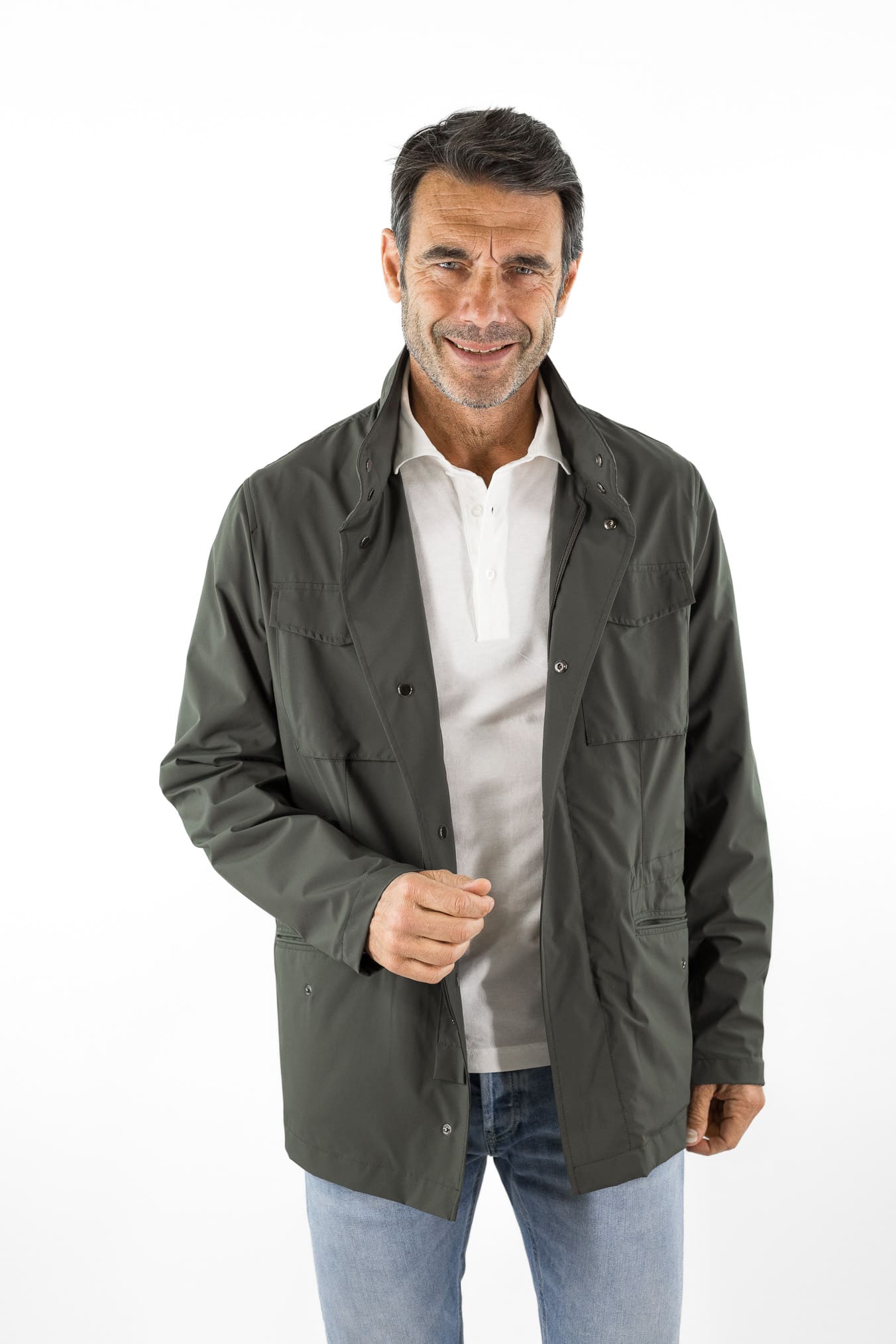 GUARINO Field Jacket Packable Water & Wind Proof Verde