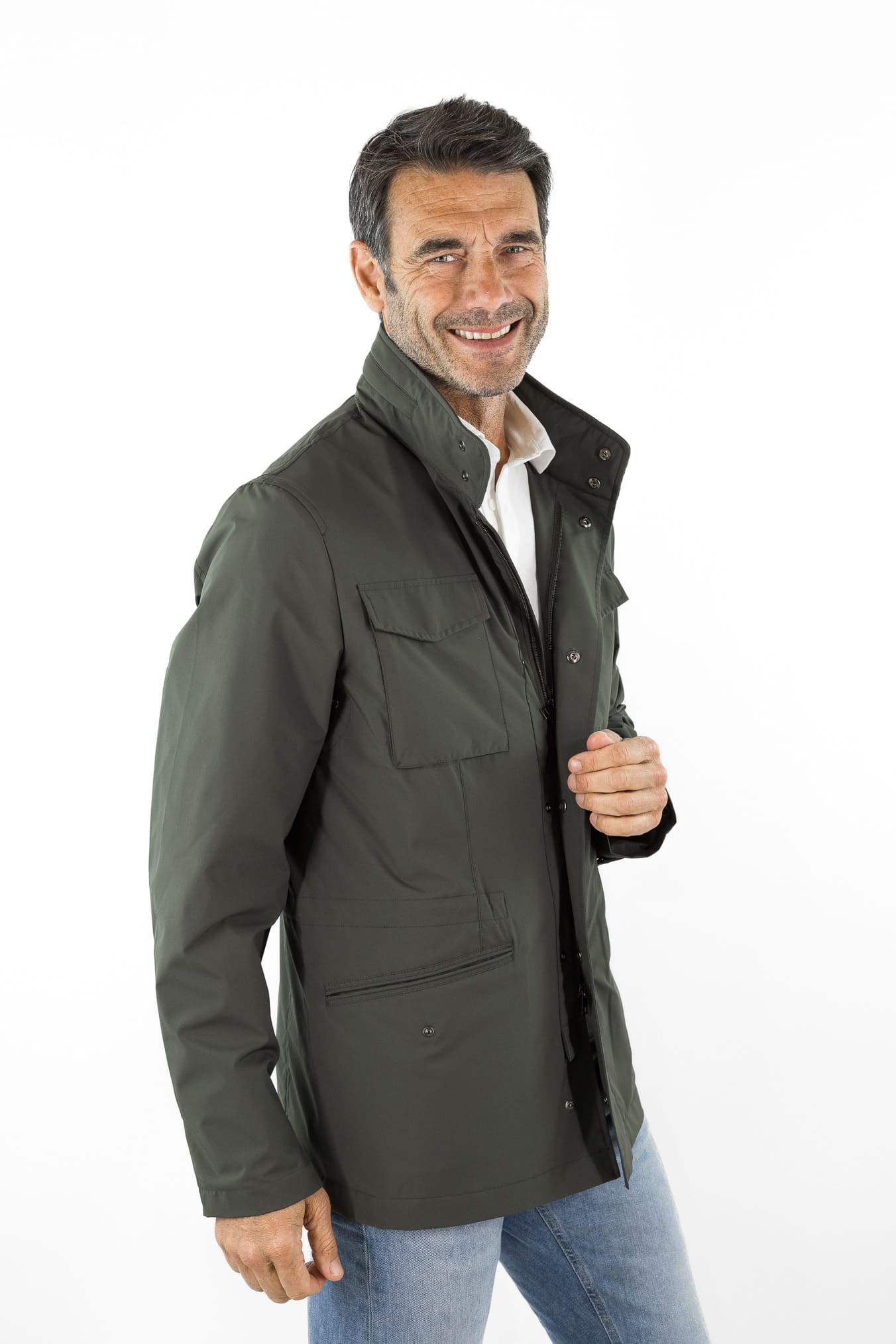 GUARINO Field Jacket Packable Water & Wind Proof Verde