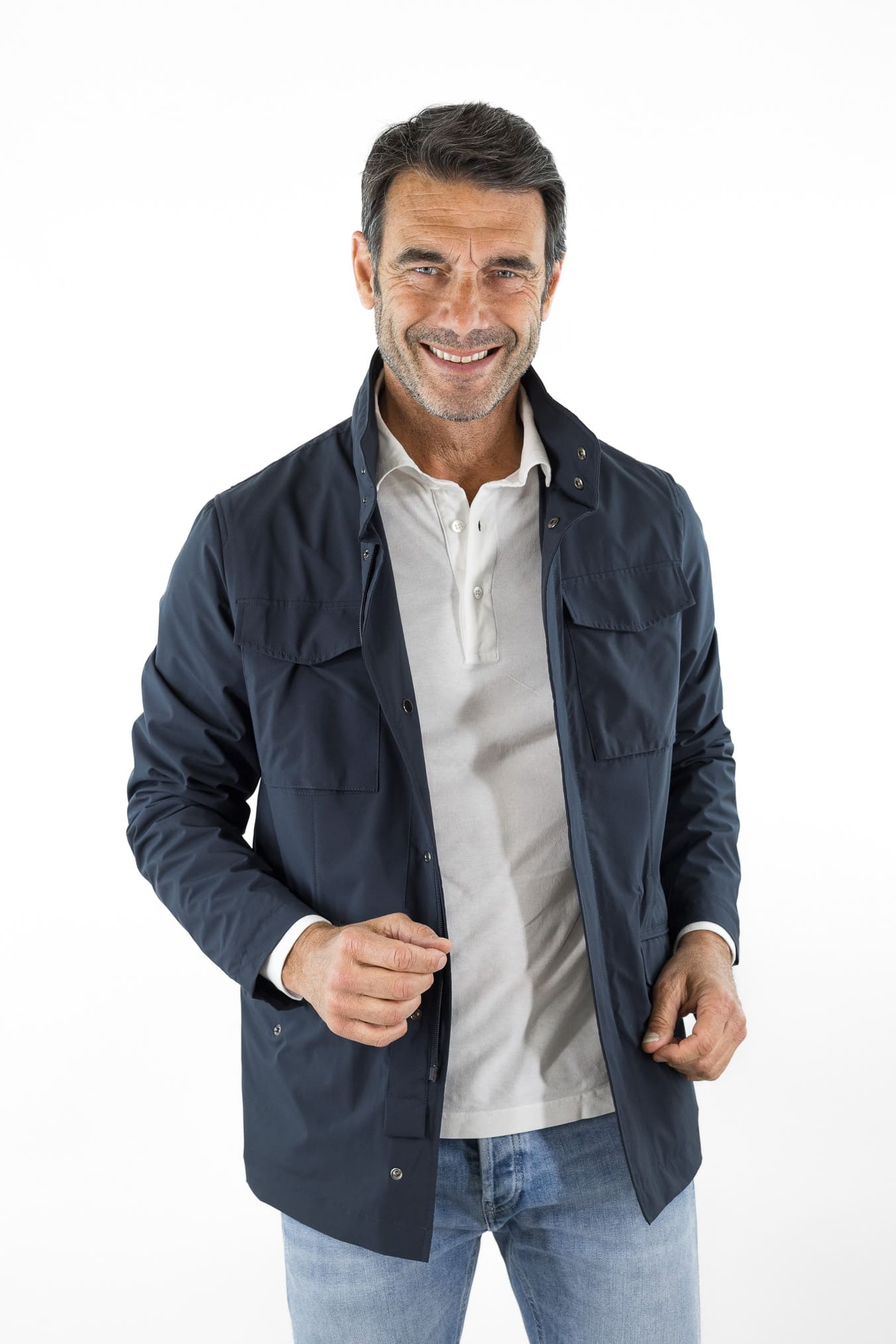 GUARINO Field Jacket Packable Water & Wind Proof Navy