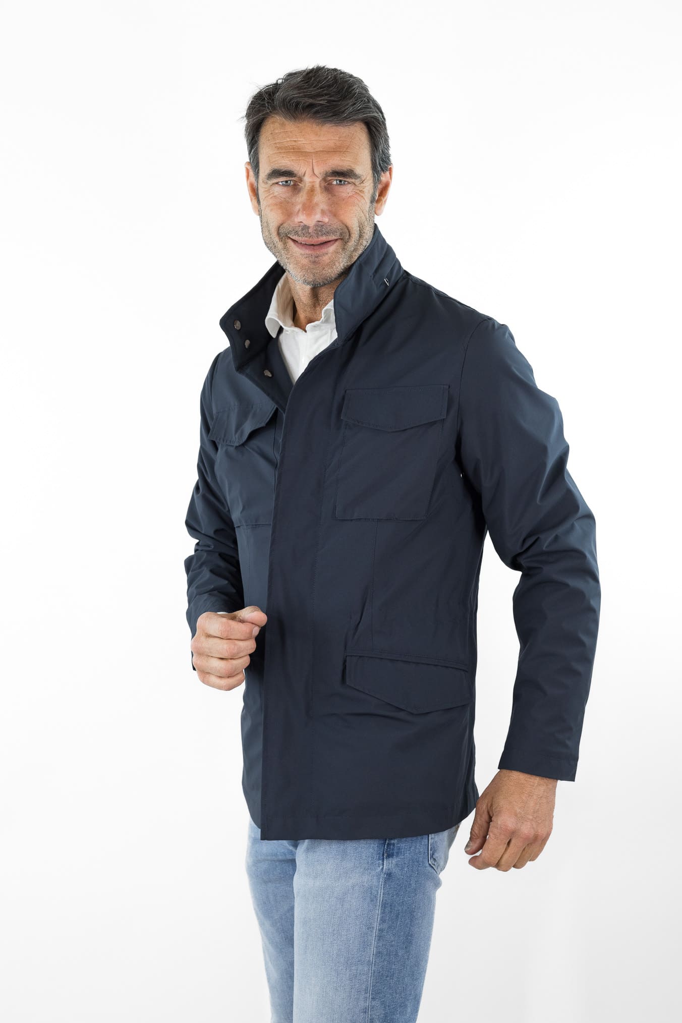 GUARINO Field Jacket Packable Water & Wind Proof Navy
