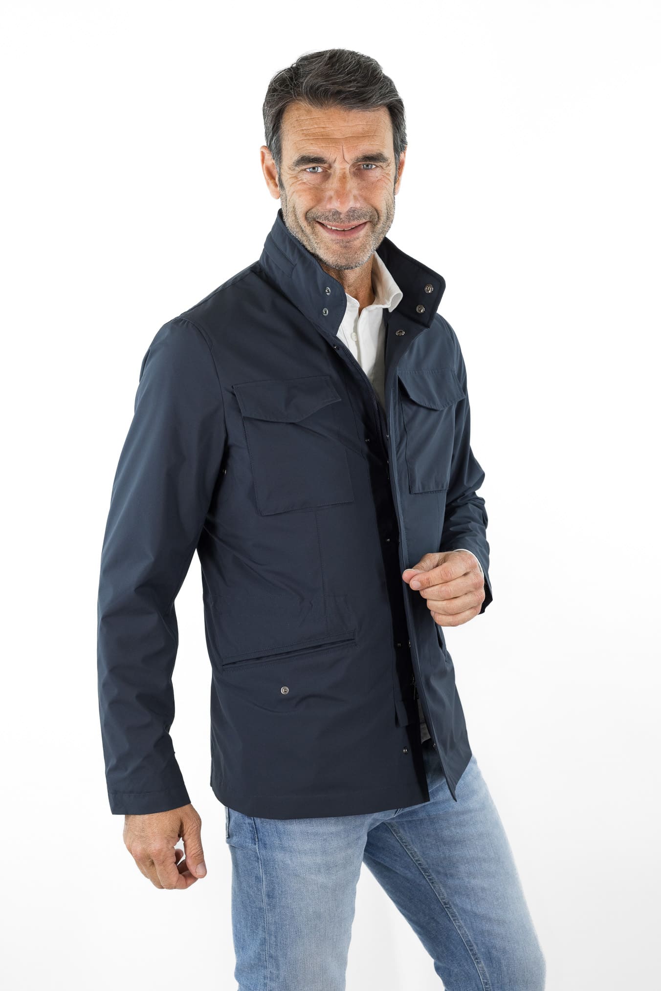 GUARINO Field Jacket Packable Water & Wind Proof Navy