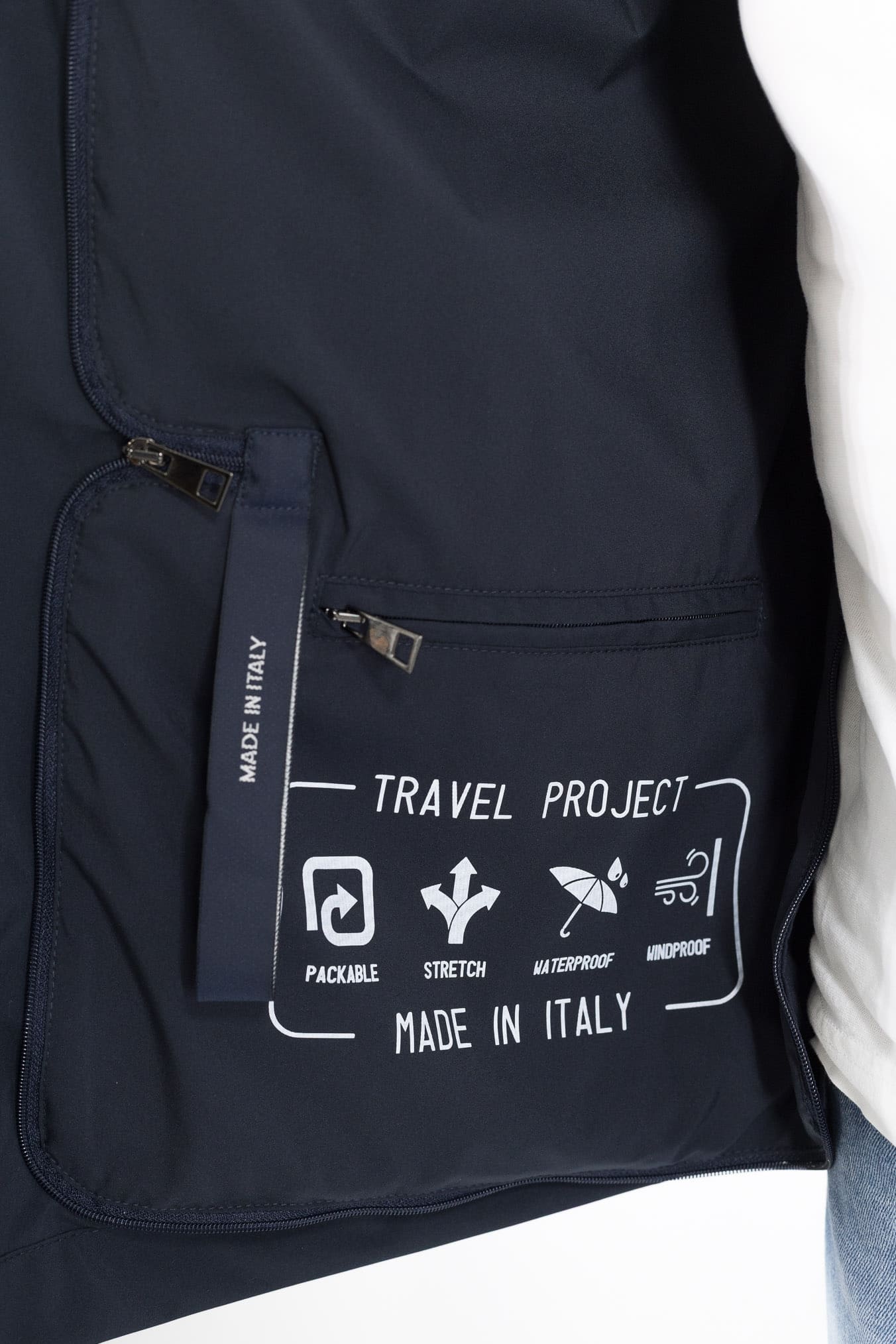 GUARINO Field Jacket Packable Water & Wind Proof Navy