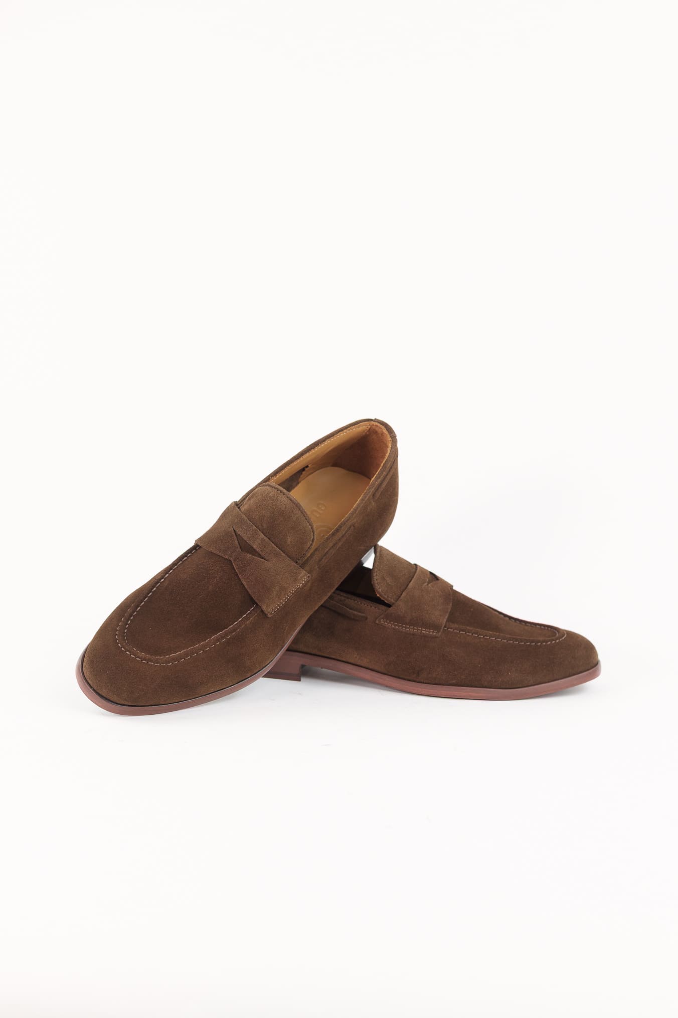 GUARINO Mocassini Suede Mascherina Marrone