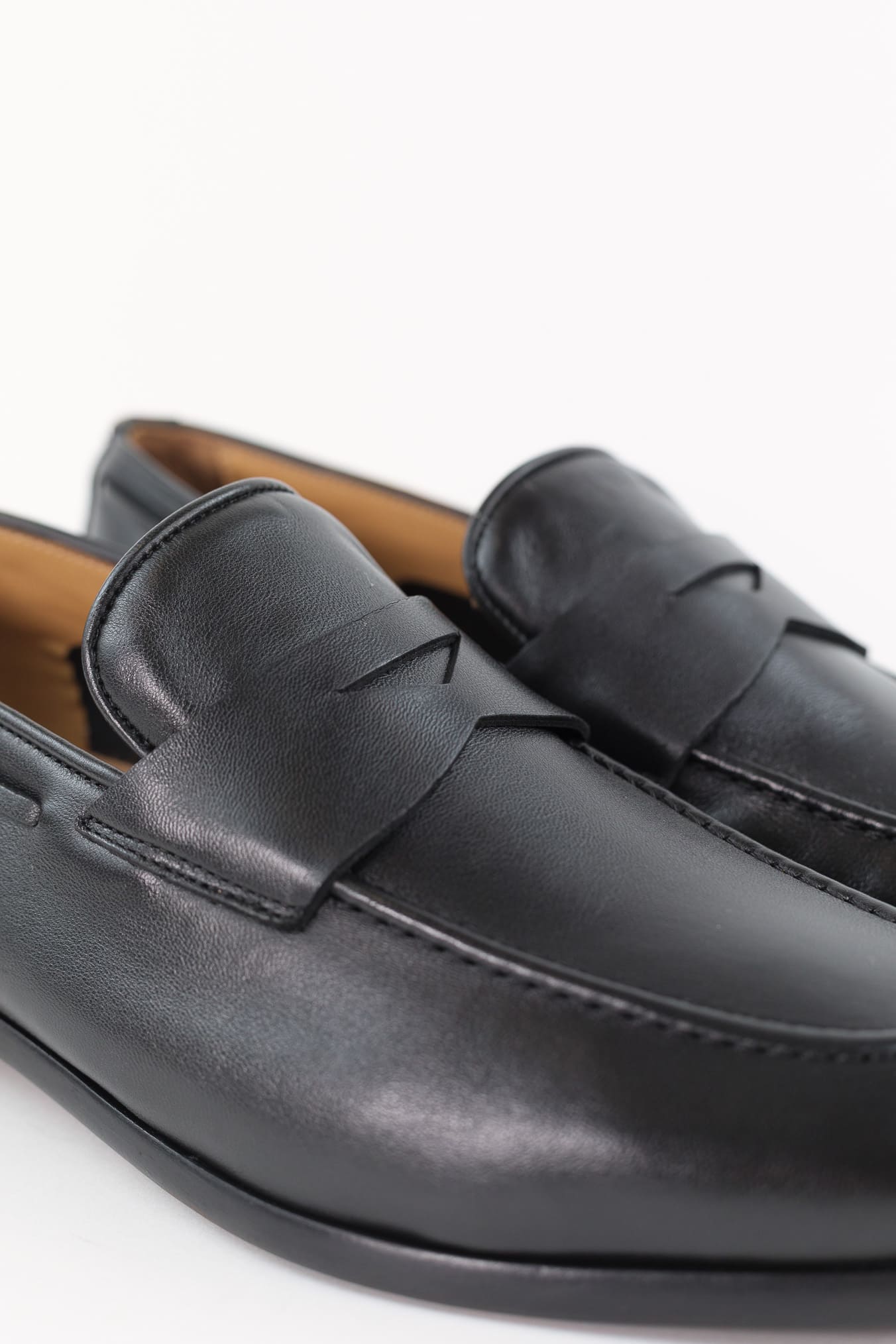 GUARINO Mocassini Pelle Fascetta Nero