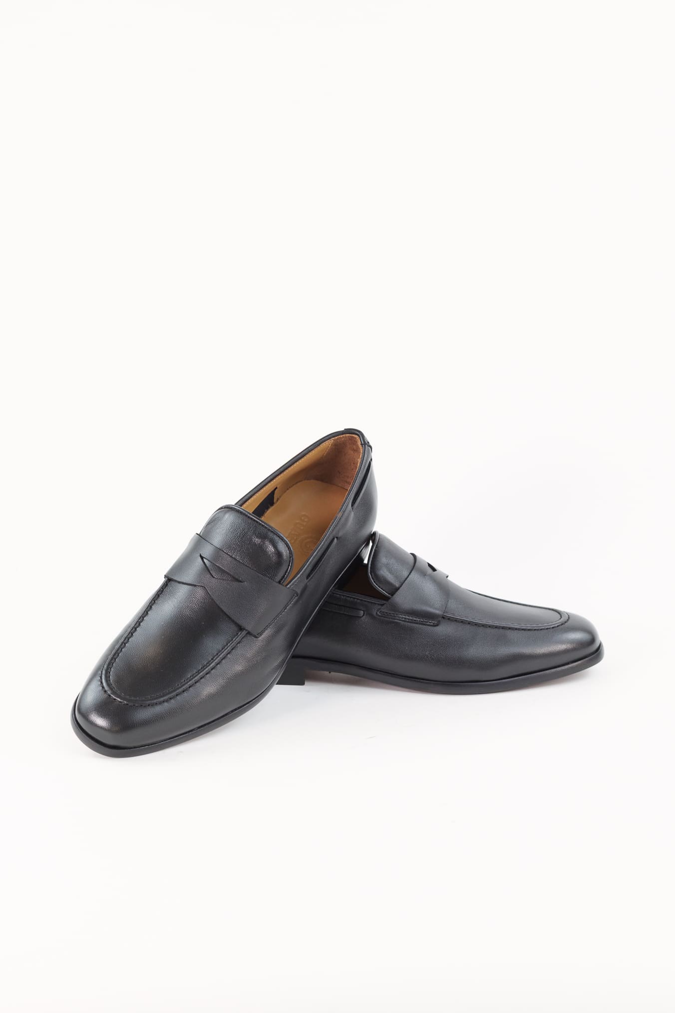 GUARINO Mocassini Pelle Fascetta Nero