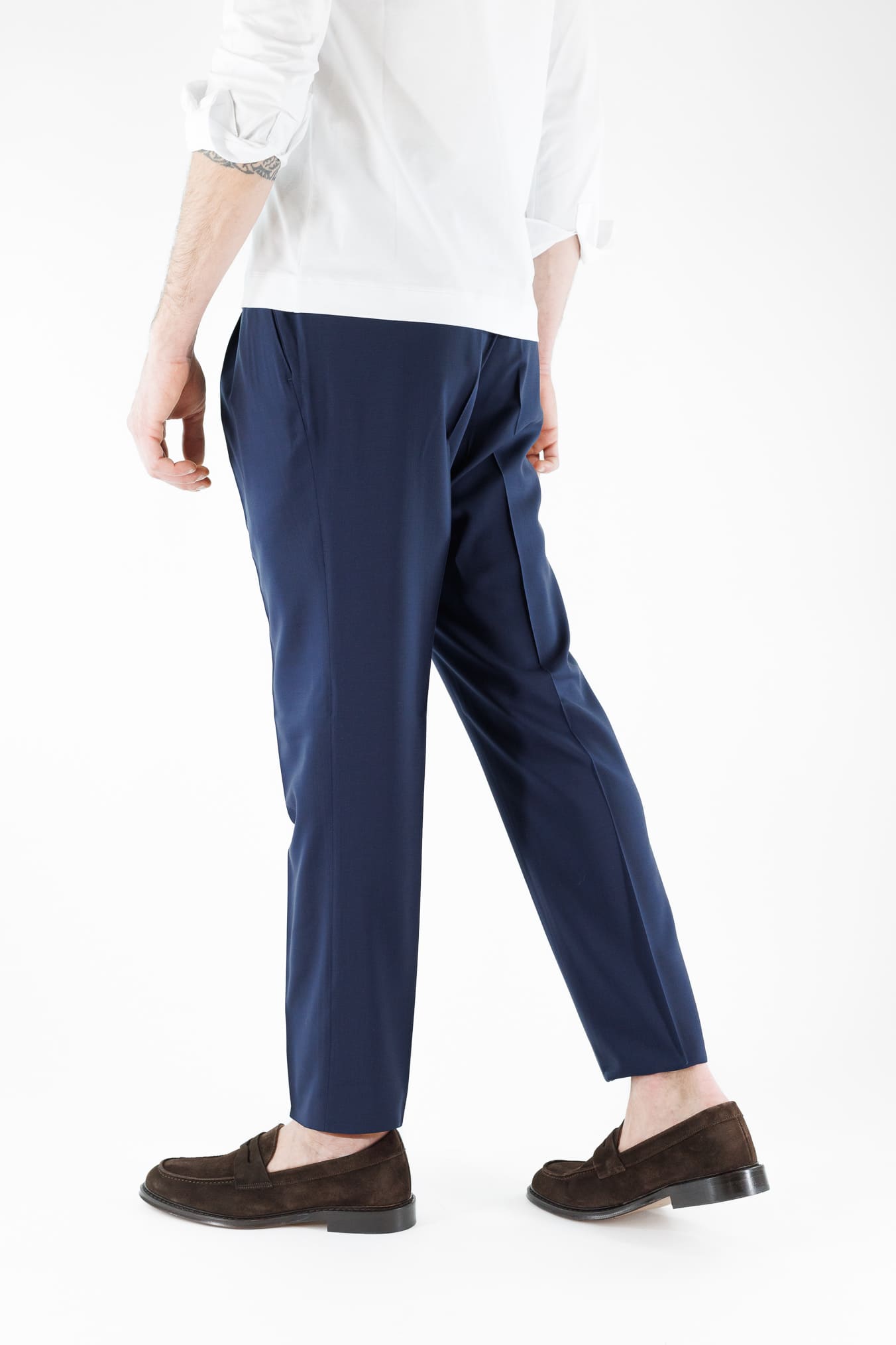 GUARINO Pantaloni Fresco Lana Pinces Comfort Fit