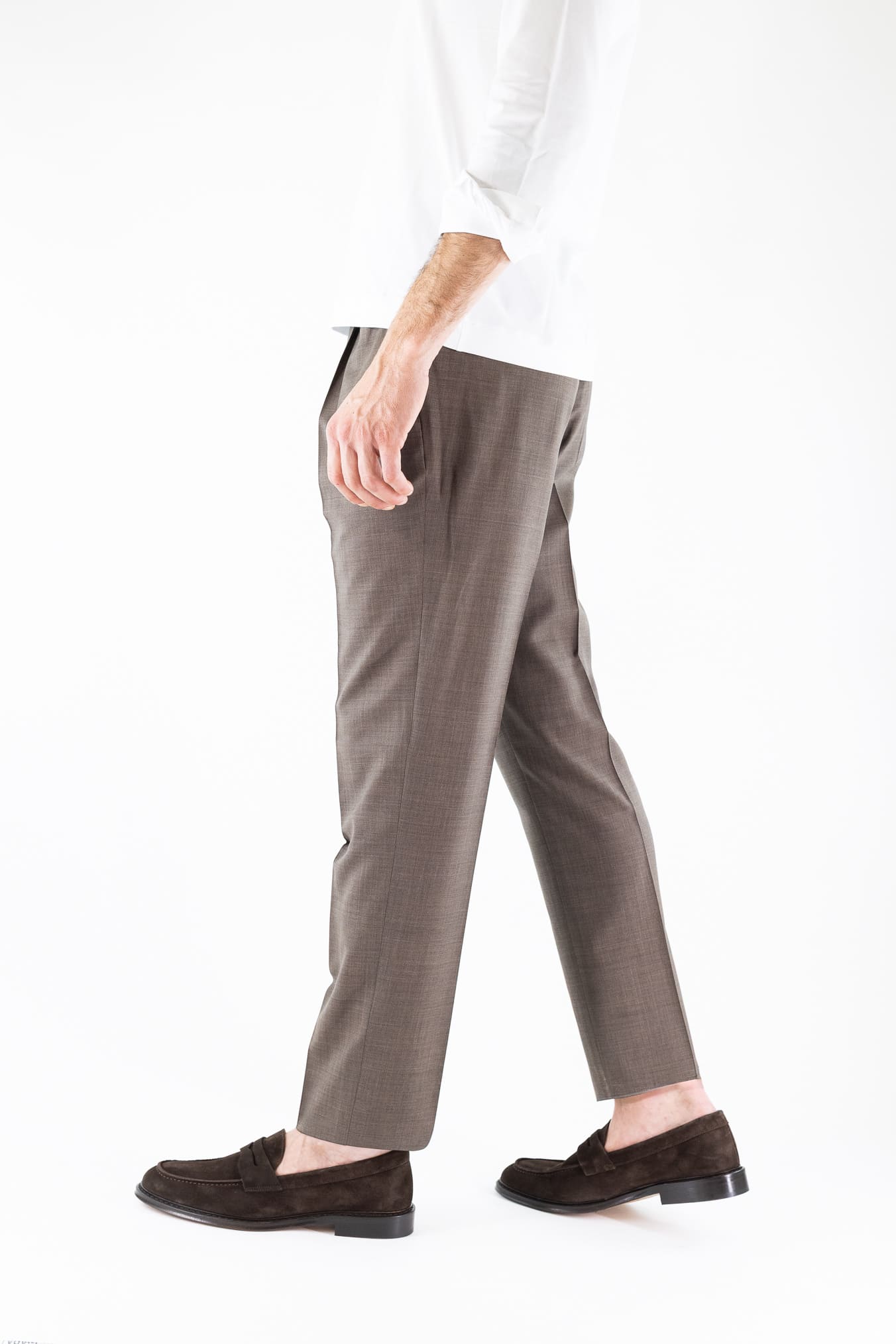 GUARINO Pantaloni Fresco Lana Pinces Comfort Fit
