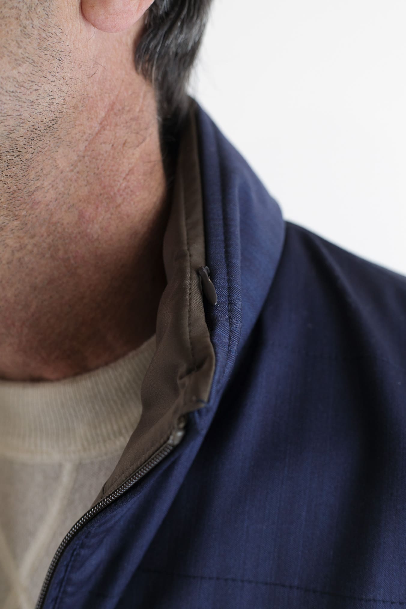 GUARINO Gilet Reversibile Vitale Barberis Blu e Testa di Moro