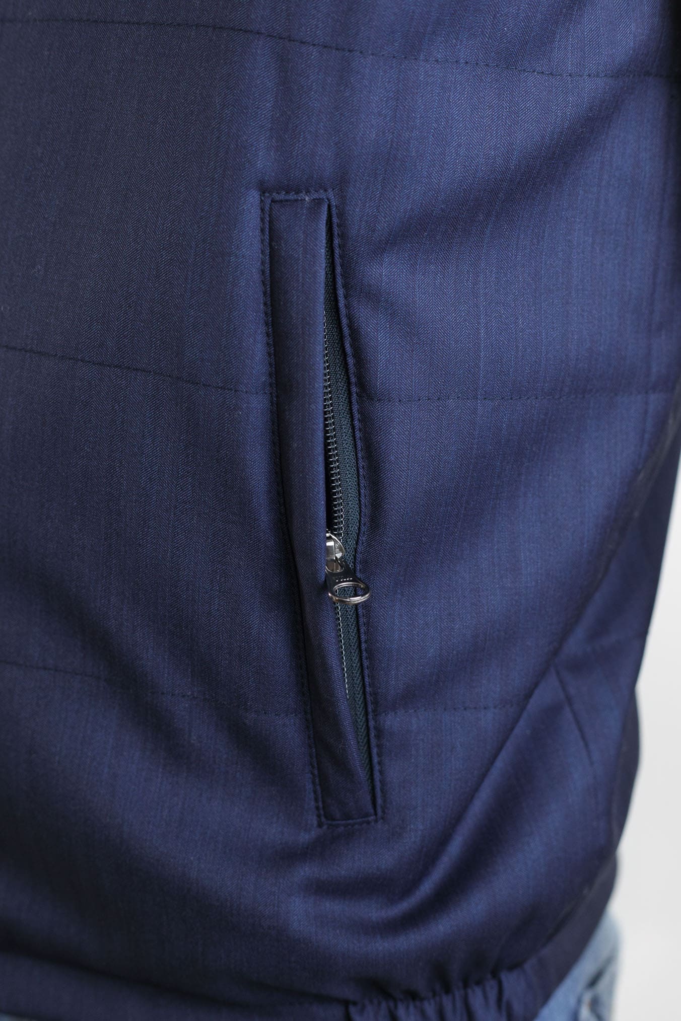 GUARINO Gilet Reversibile Vitale Barberis Blu e Testa di Moro