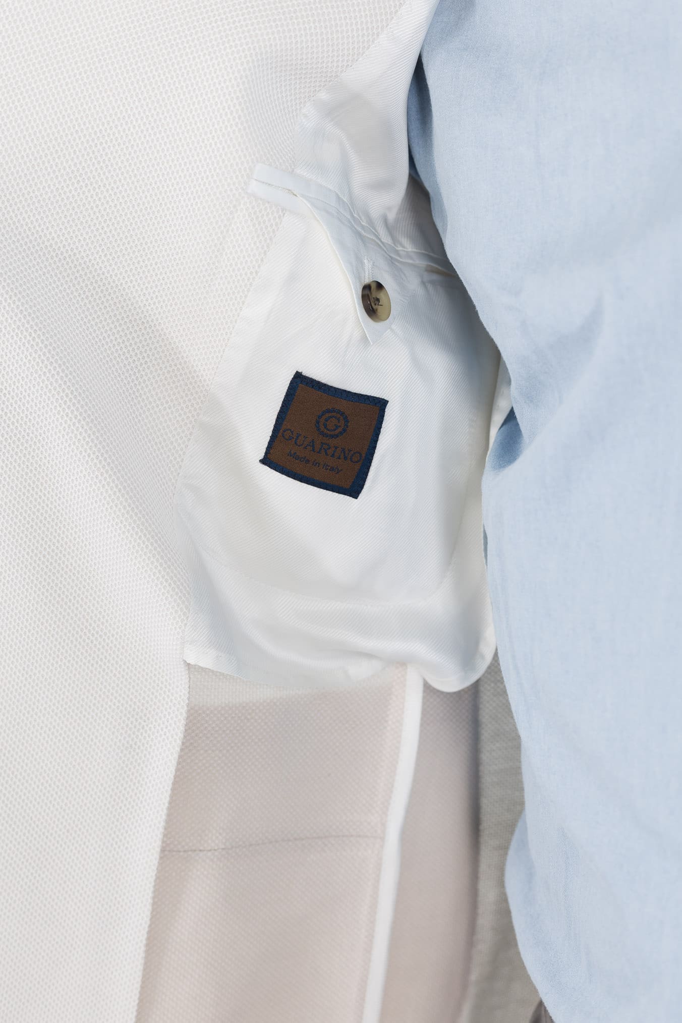 GUARINO Giacca Cotone Piquet Bianco