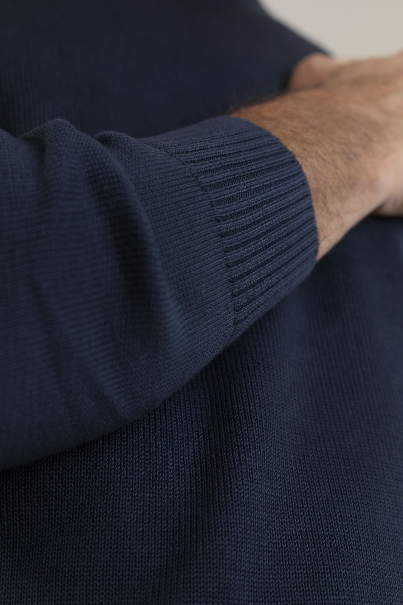 GUARINO GUARINO Girocollo 2 Fili Cotone Blu Navy