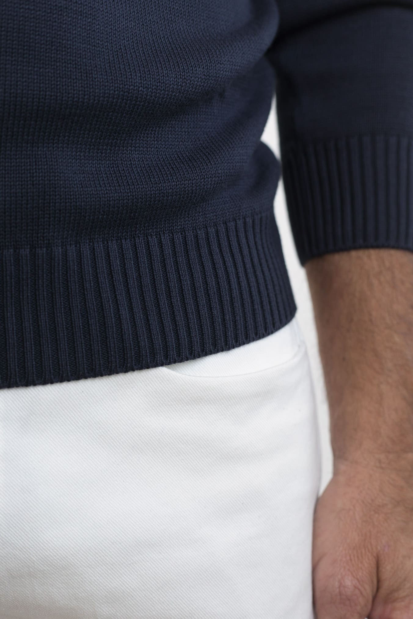 GUARINO GUARINO Girocollo 2 Fili Cotone Blu Navy