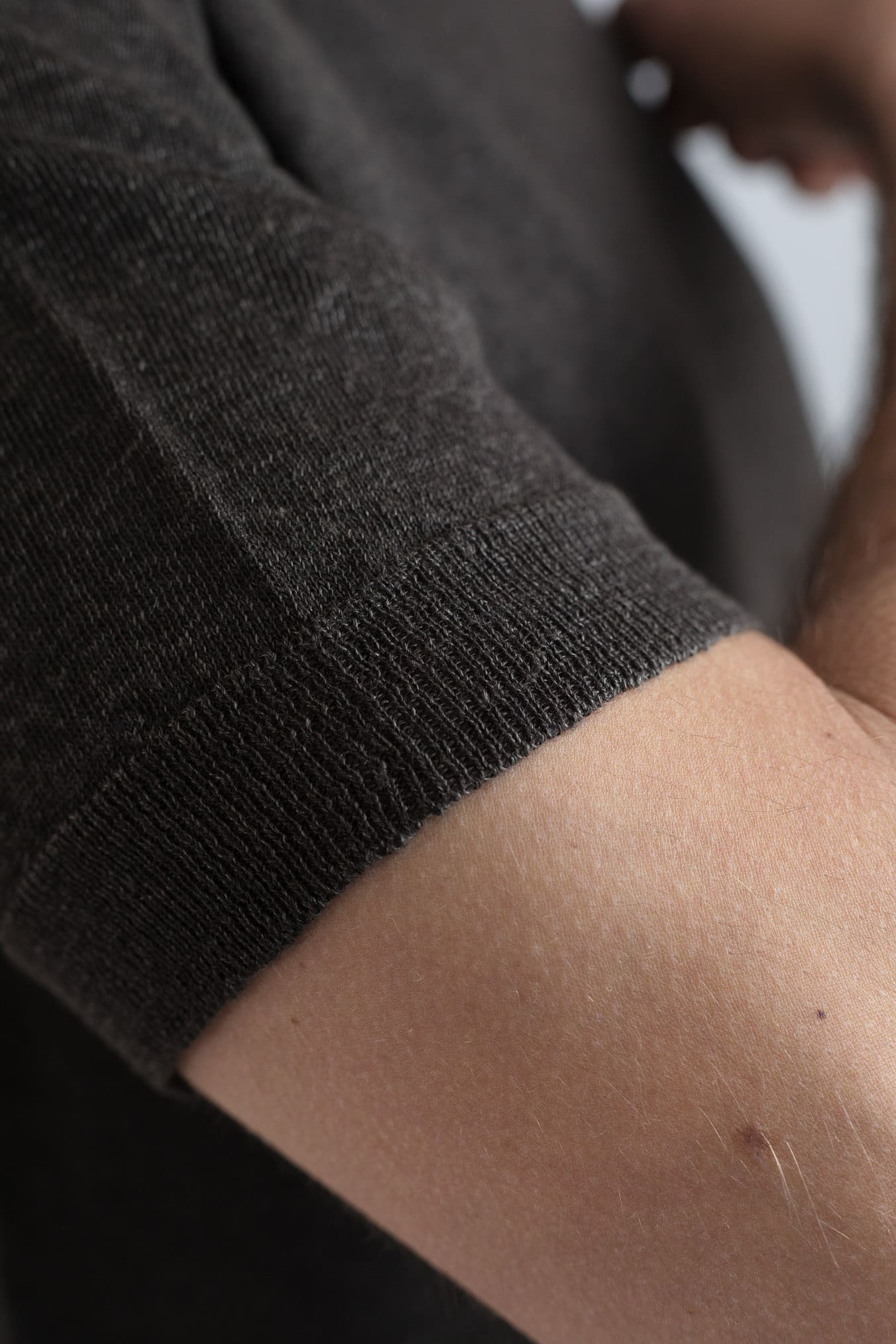 GUARINO Girocollo Lino Cotone Cashmere Testa Moro