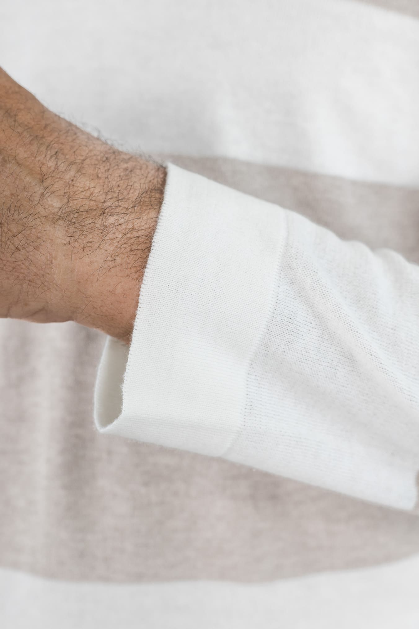 GUARINO Felpa Cappuccio Cotone Cashmere Bianco/Beige