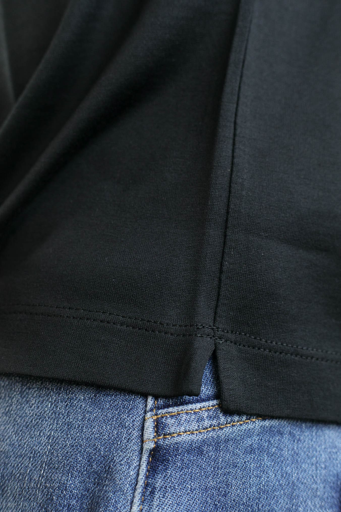 GUARINO T-Shirt Jersey Seta Nero