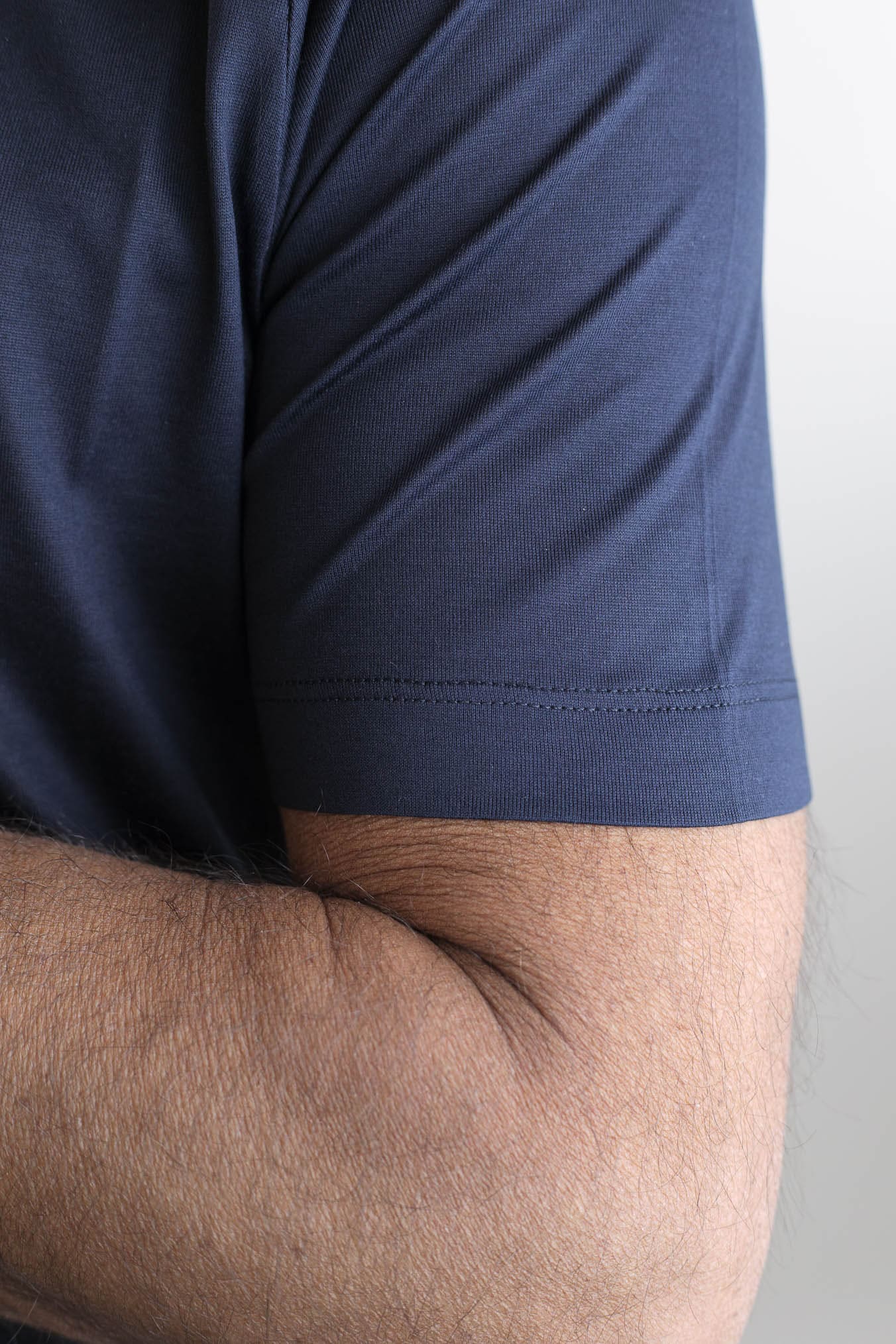 GUARINO T-Shirt Jersey Seta Blu Navy