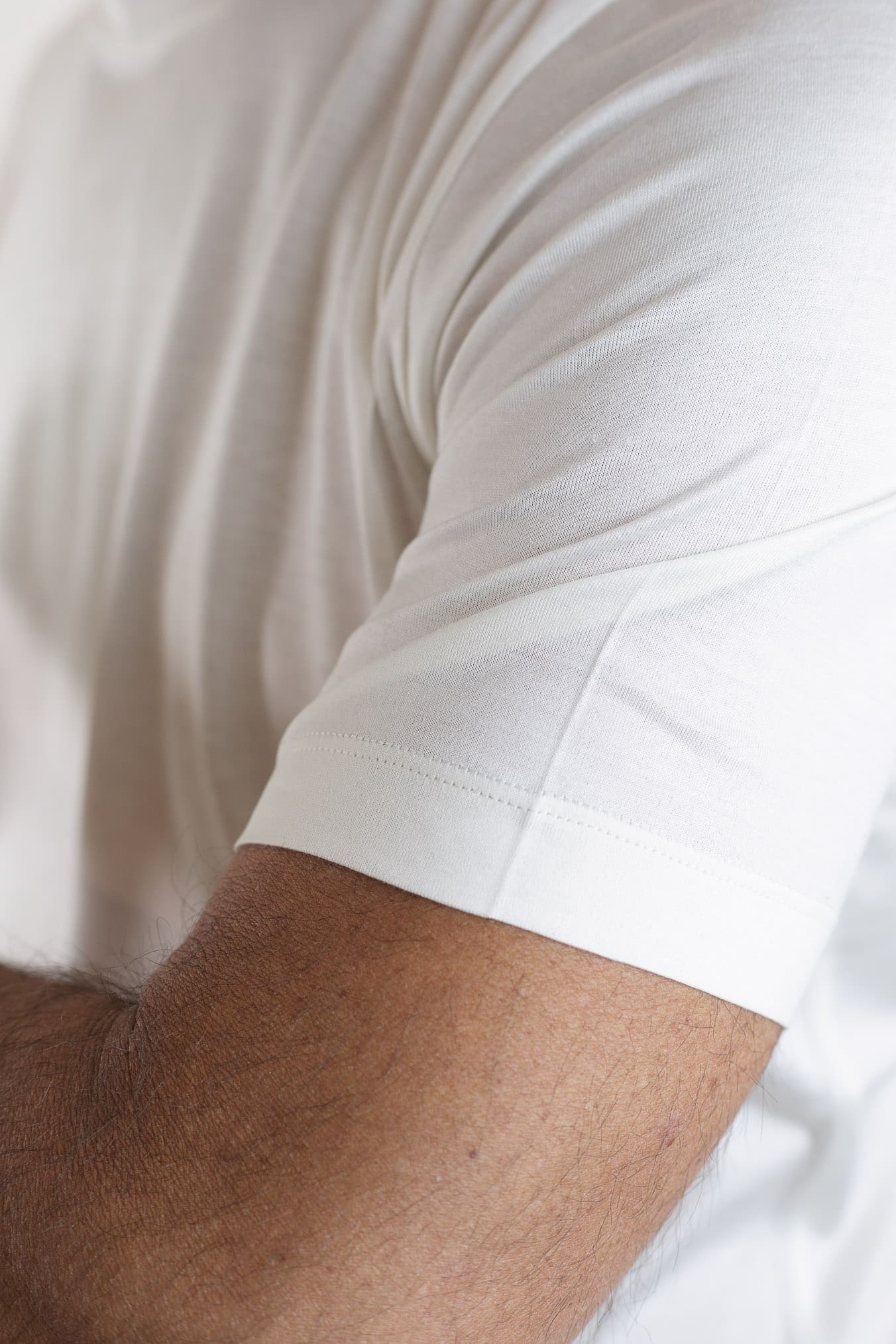 GUARINO T-Shirt Jersey Seta Bianco