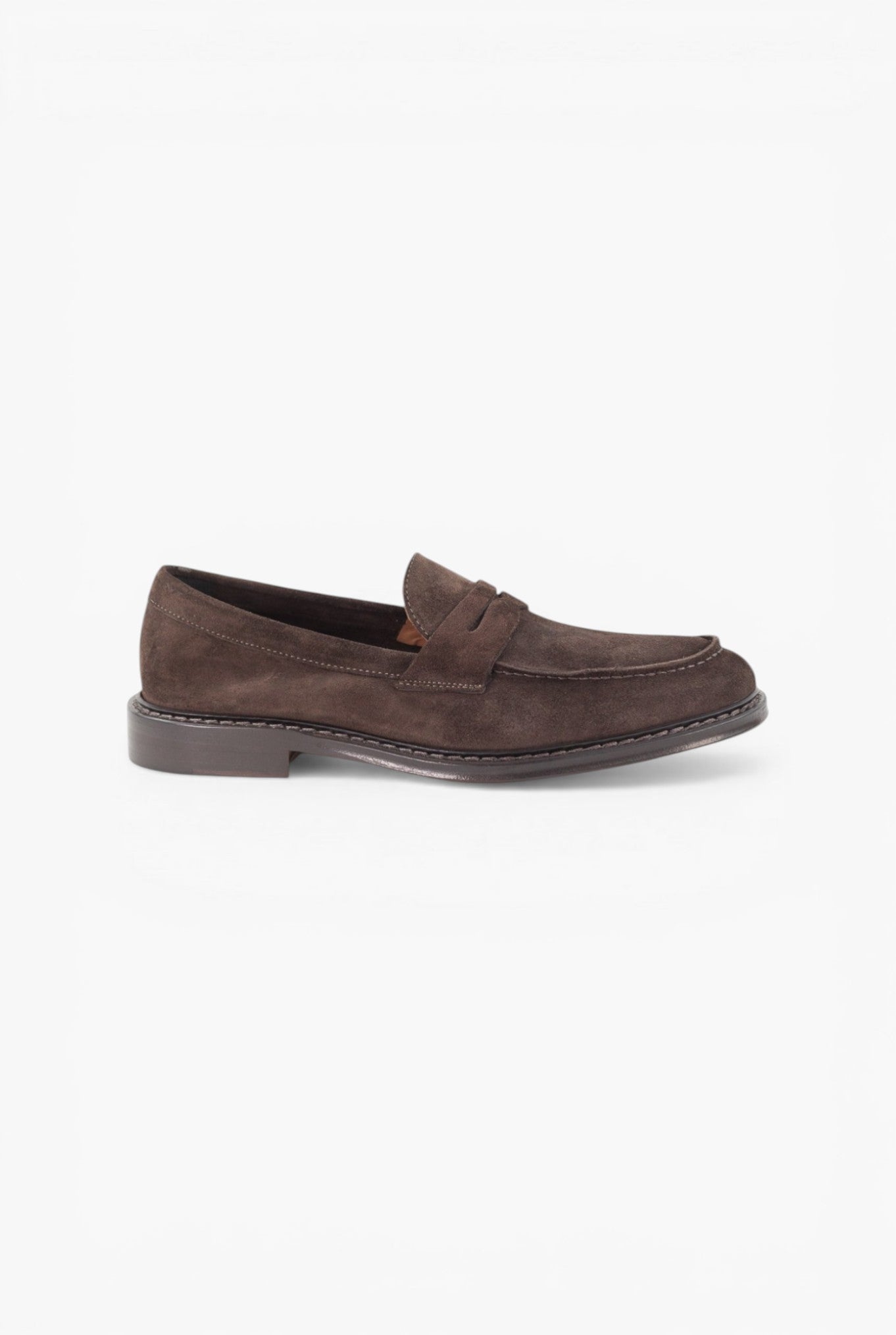 GUARINO Mocassini Suede Fascetta Testa di Moro