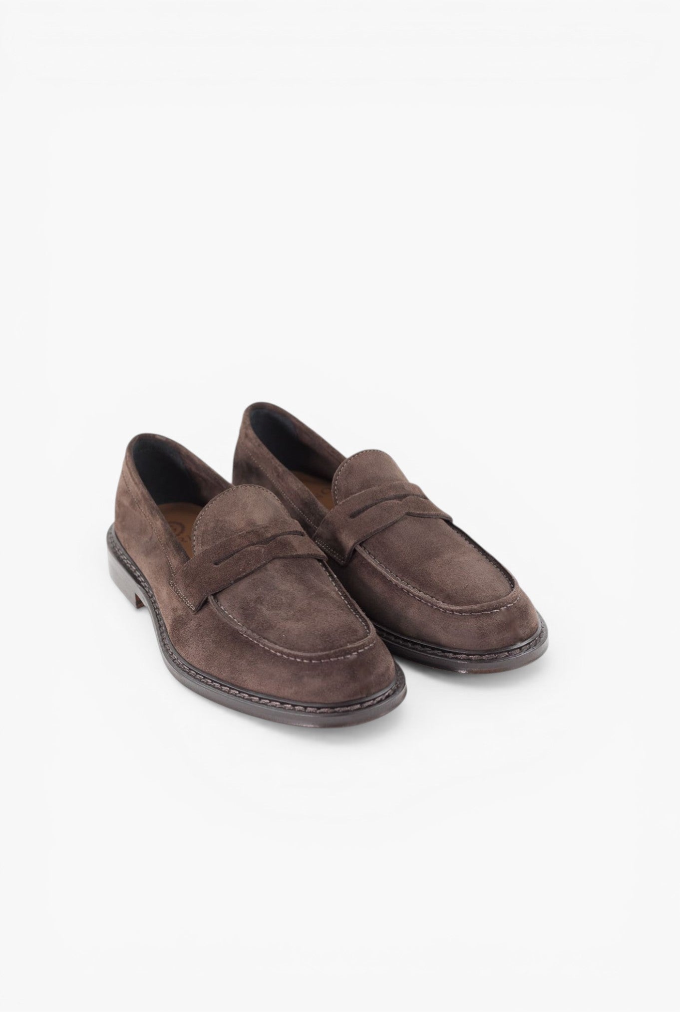 GUARINO Mocassini Suede Fascetta Testa di Moro